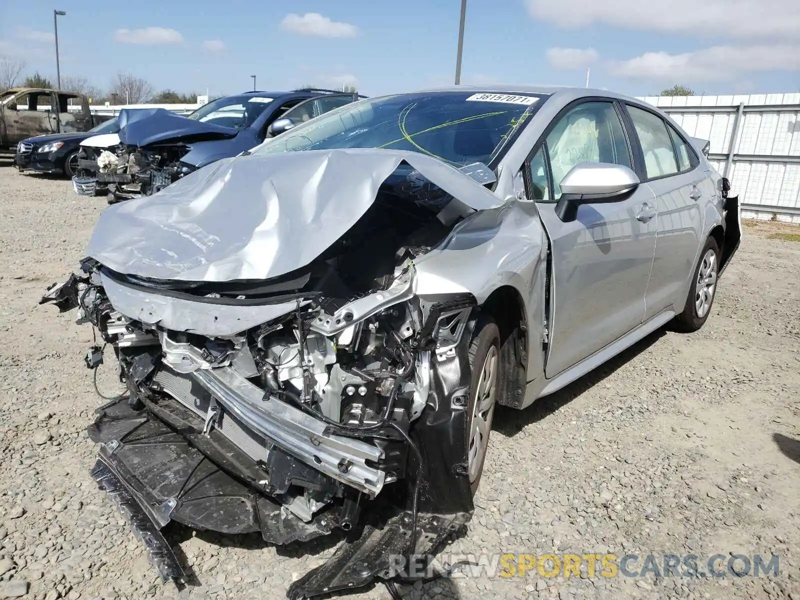 2 Photograph of a damaged car JTDEPMAE5MJ150916 TOYOTA COROLLA 2021