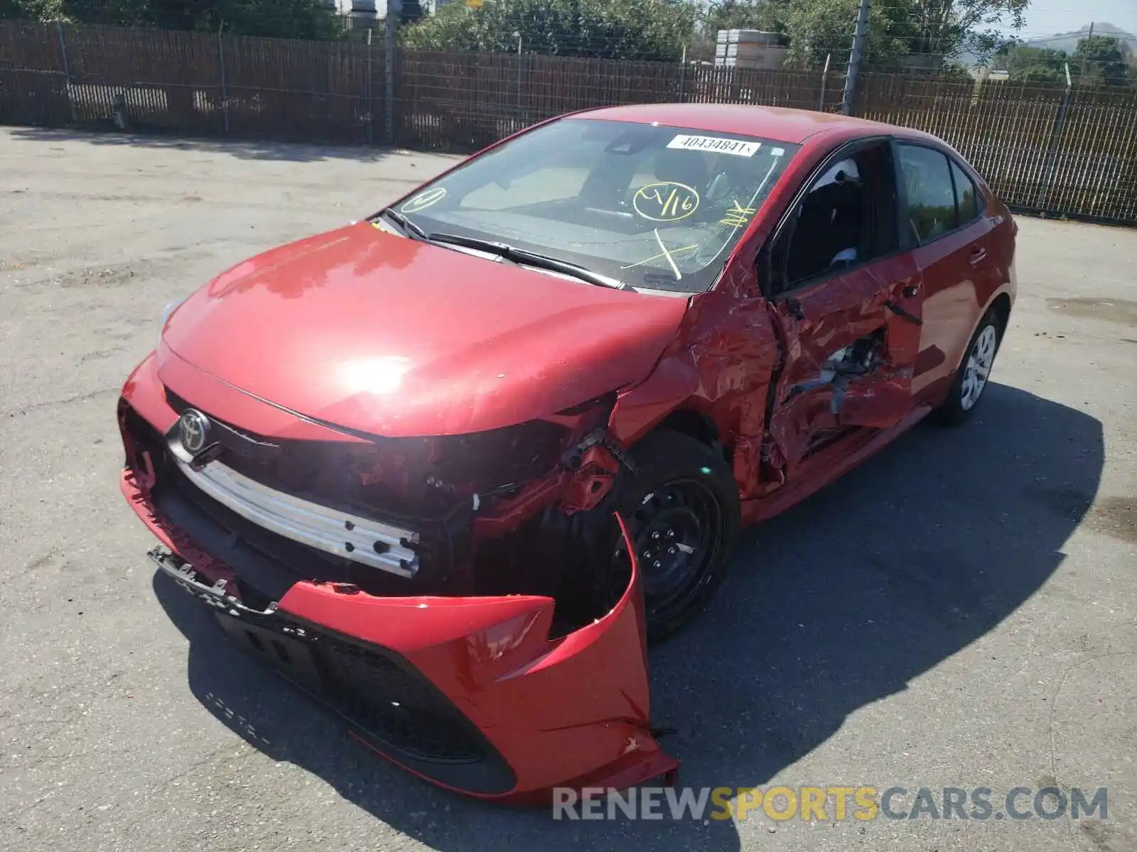 2 Photograph of a damaged car JTDEPMAE5MJ150981 TOYOTA COROLLA 2021