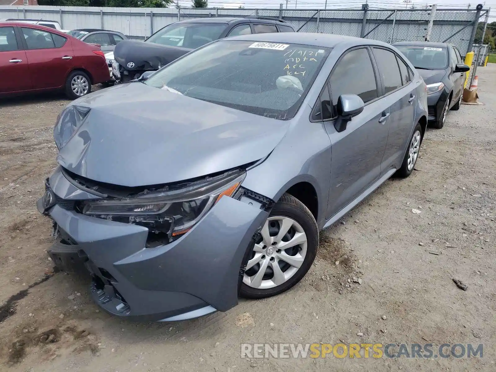 2 Photograph of a damaged car JTDEPMAE5MJ151693 TOYOTA COROLLA 2021