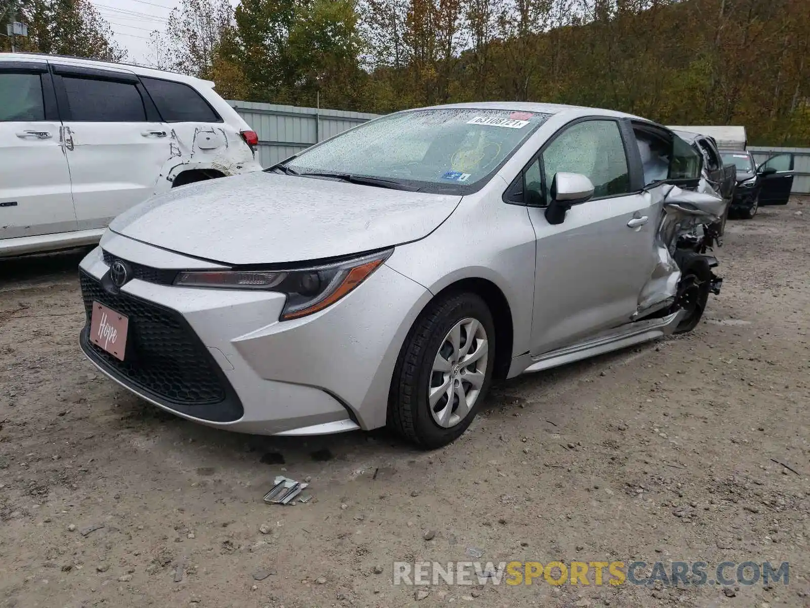 2 Photograph of a damaged car JTDEPMAE5MJ152620 TOYOTA COROLLA 2021