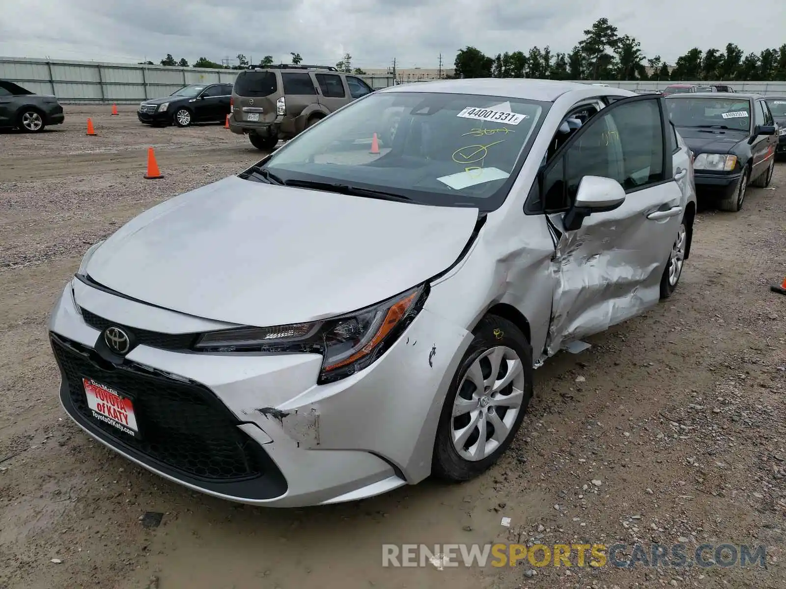 2 Photograph of a damaged car JTDEPMAE5MJ155419 TOYOTA COROLLA 2021