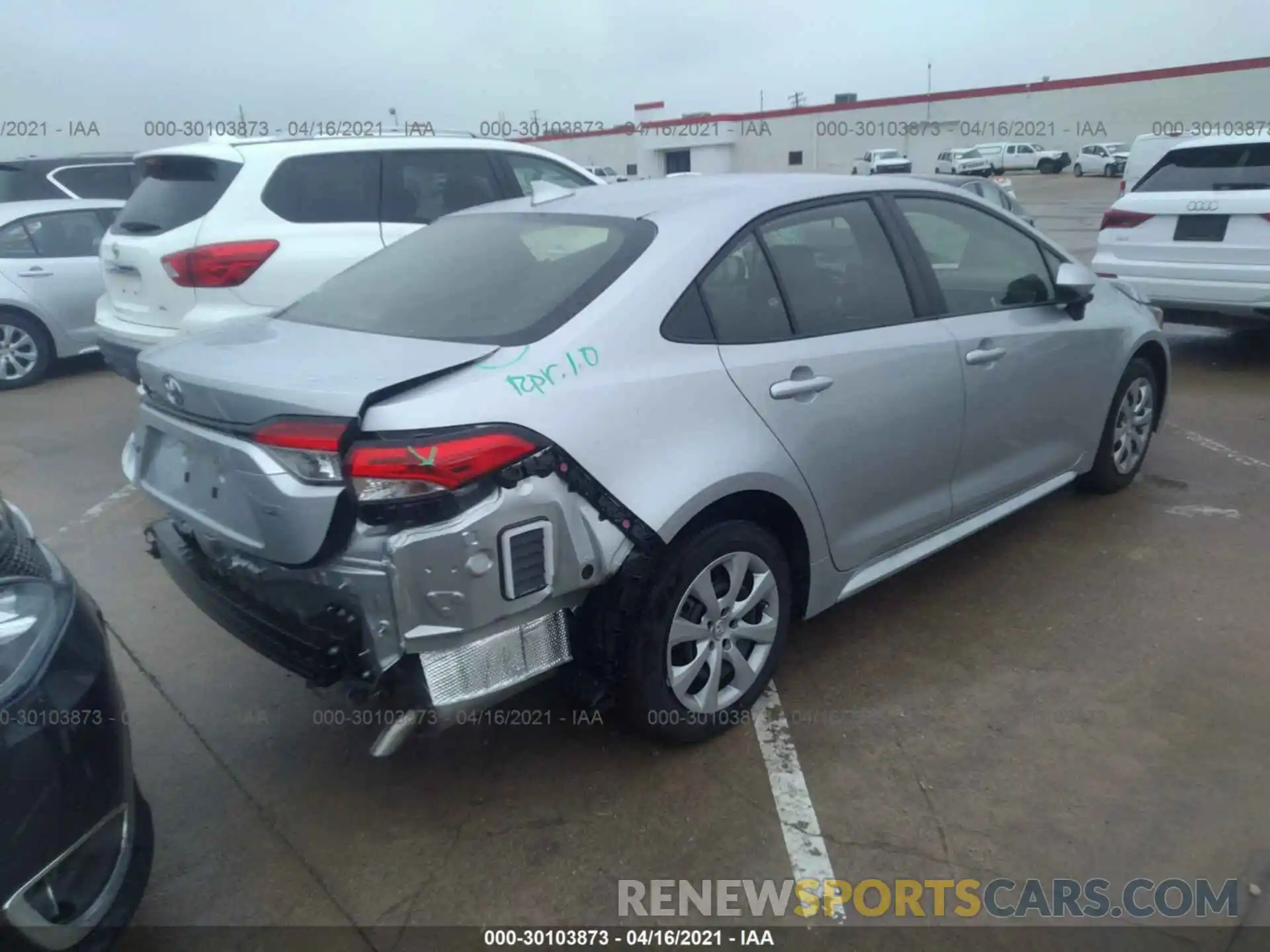 4 Photograph of a damaged car JTDEPMAE5MJ158529 TOYOTA COROLLA 2021