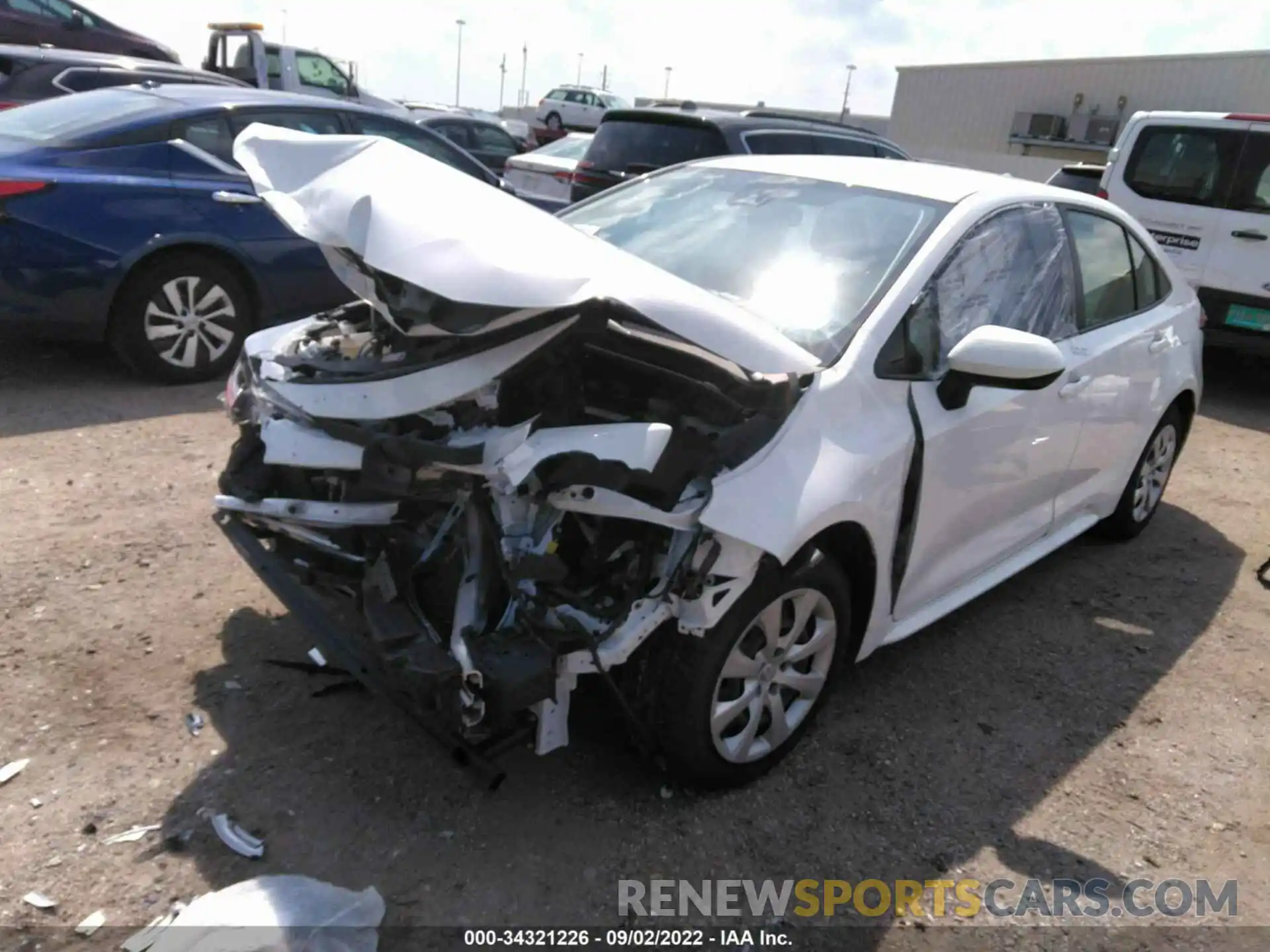 2 Photograph of a damaged car JTDEPMAE5MJ161012 TOYOTA COROLLA 2021