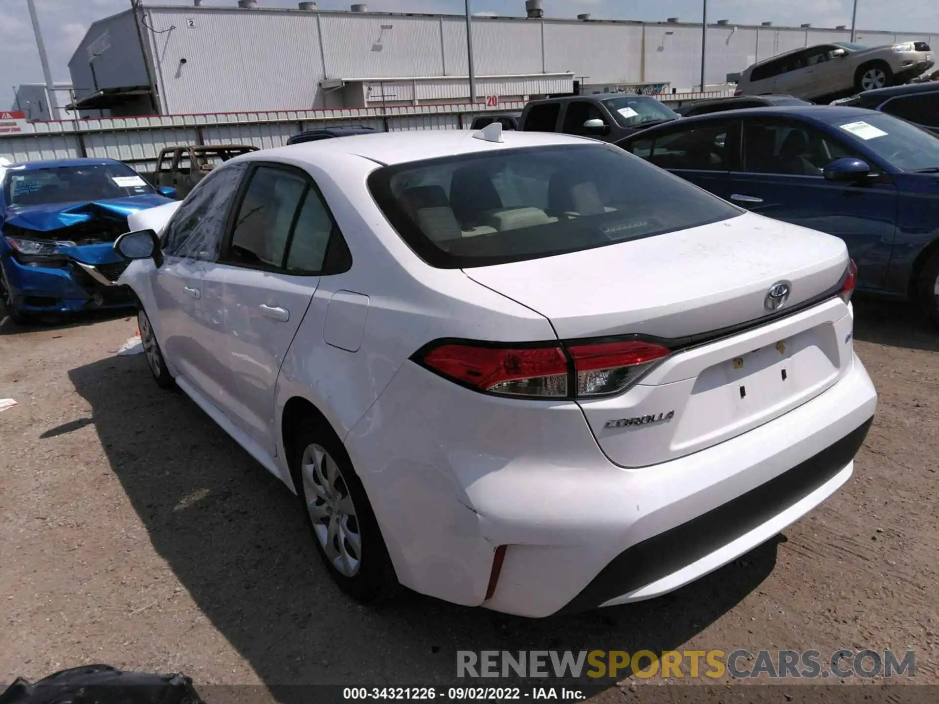 3 Photograph of a damaged car JTDEPMAE5MJ161012 TOYOTA COROLLA 2021