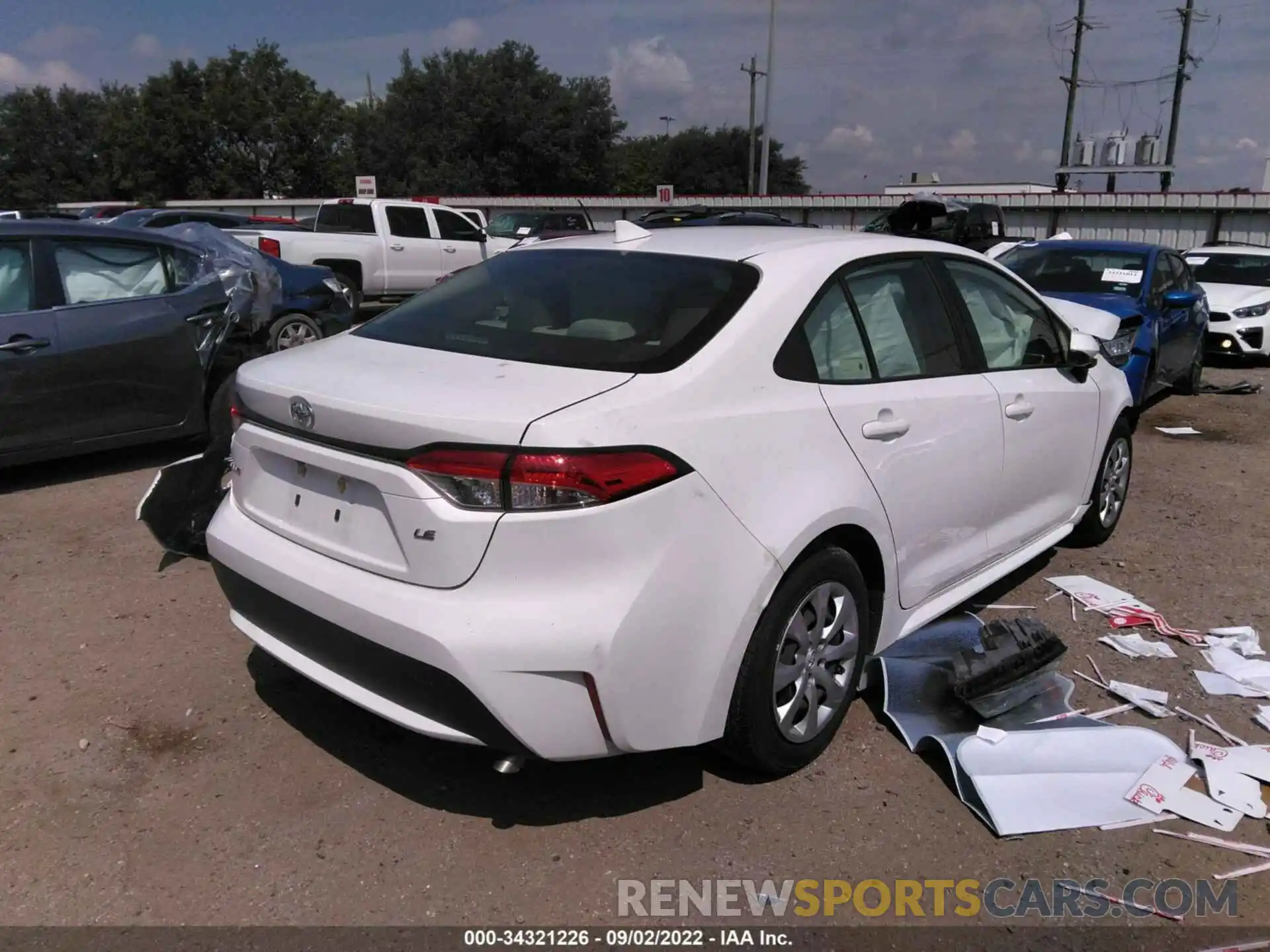 4 Photograph of a damaged car JTDEPMAE5MJ161012 TOYOTA COROLLA 2021