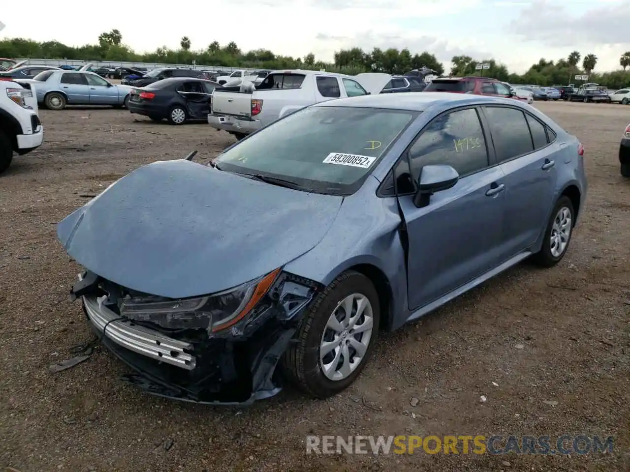 2 Photograph of a damaged car JTDEPMAE5MJ163598 TOYOTA COROLLA 2021