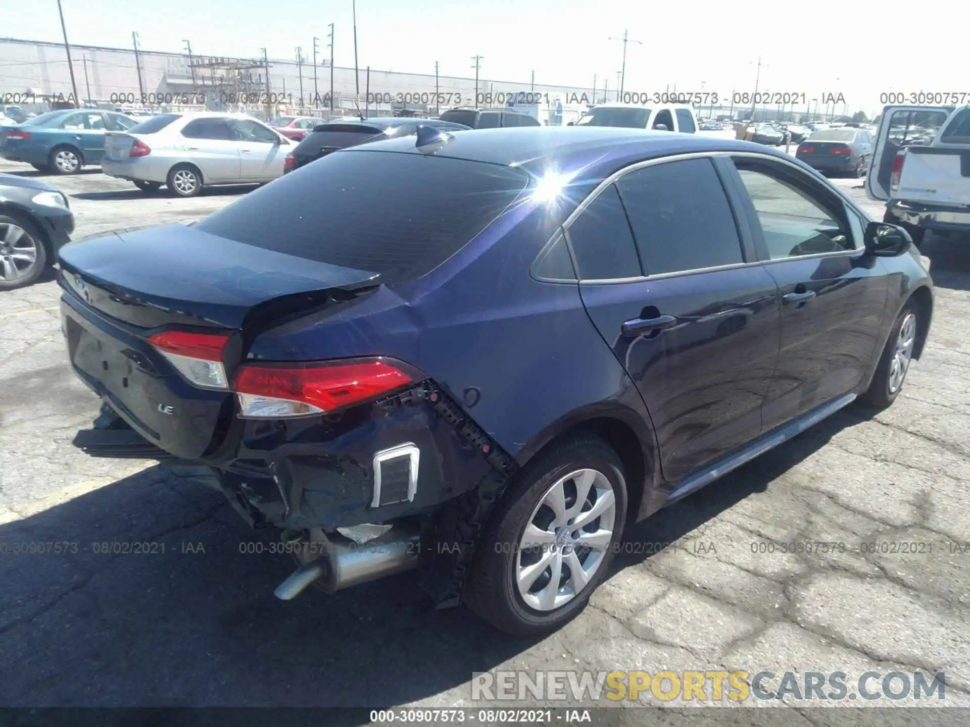 4 Photograph of a damaged car JTDEPMAE5MJ163648 TOYOTA COROLLA 2021