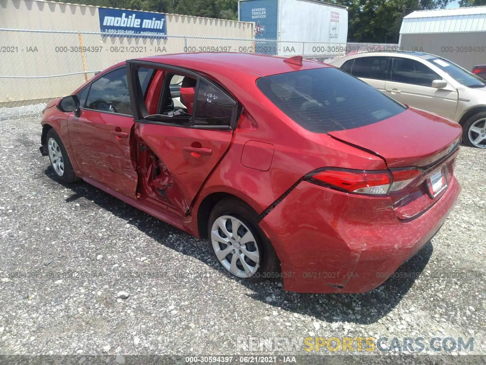 3 Photograph of a damaged car JTDEPMAE5MJ167439 TOYOTA COROLLA 2021