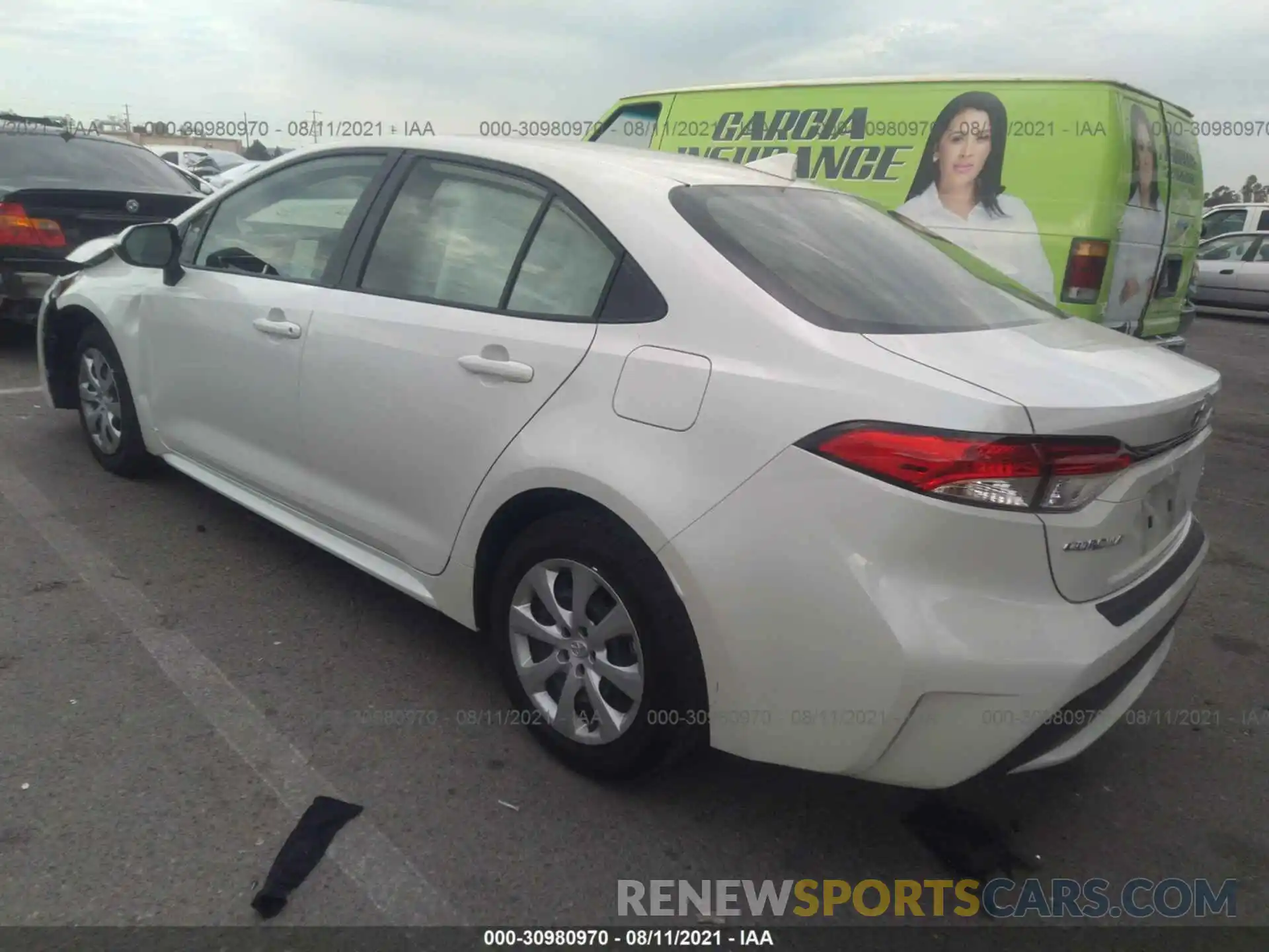 3 Photograph of a damaged car JTDEPMAE5MJ168039 TOYOTA COROLLA 2021