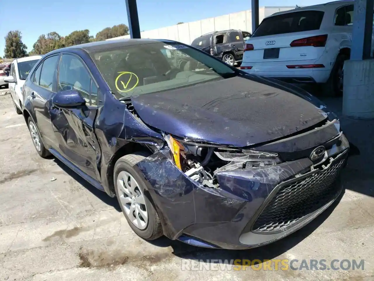 1 Photograph of a damaged car JTDEPMAE5MJ170762 TOYOTA COROLLA 2021