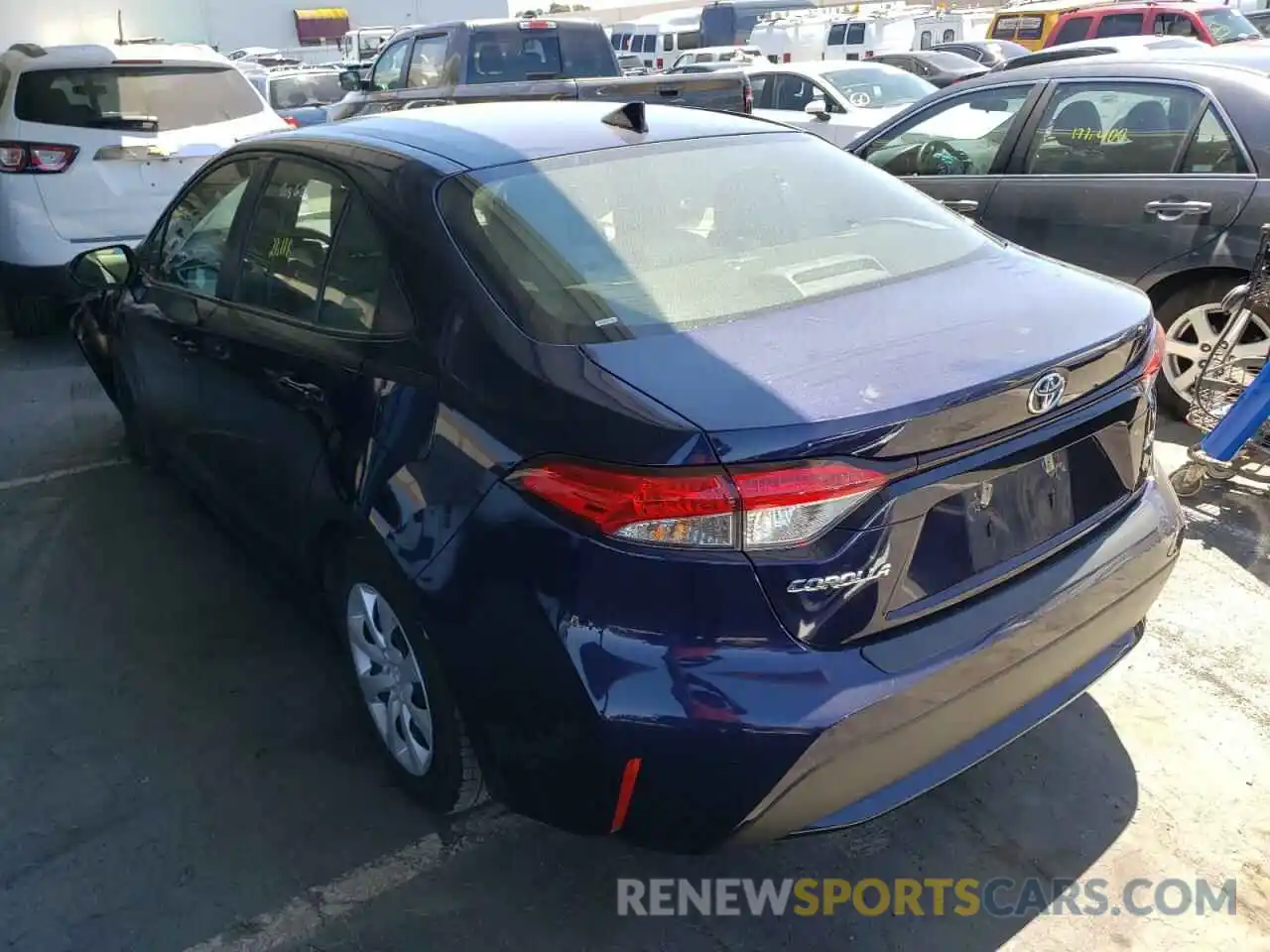 3 Photograph of a damaged car JTDEPMAE5MJ170762 TOYOTA COROLLA 2021