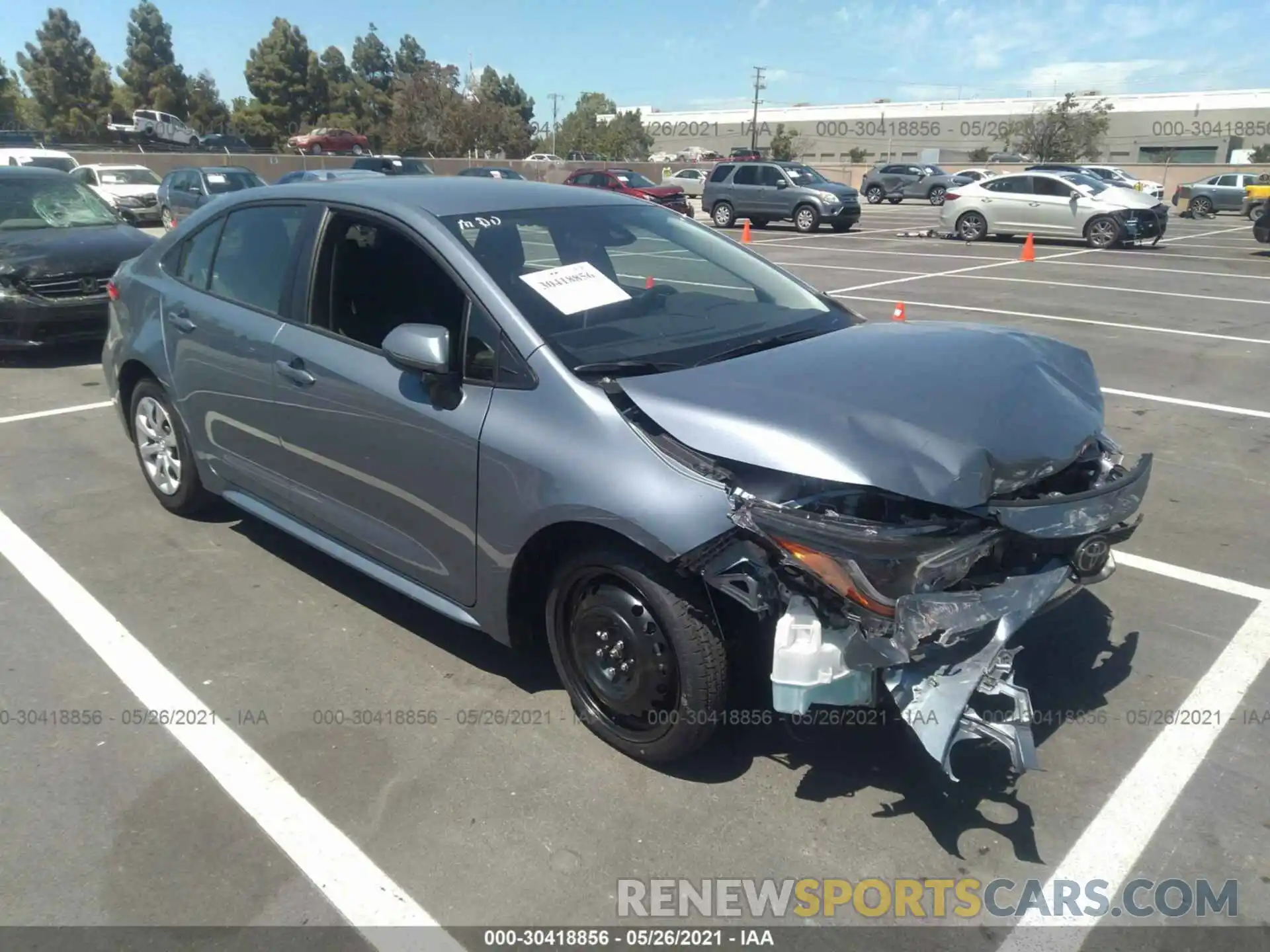 1 Photograph of a damaged car JTDEPMAE5MJ173628 TOYOTA COROLLA 2021