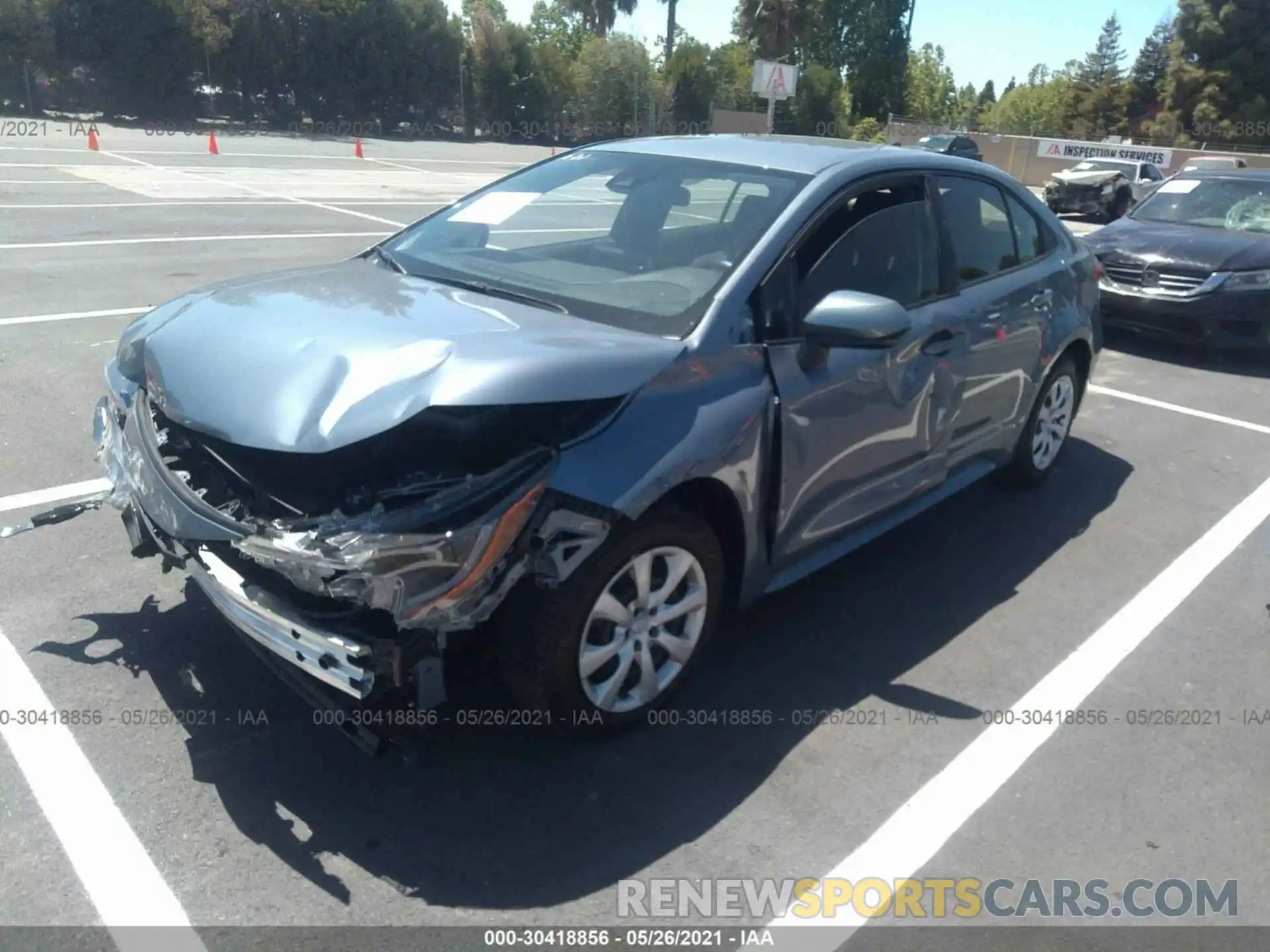 2 Photograph of a damaged car JTDEPMAE5MJ173628 TOYOTA COROLLA 2021