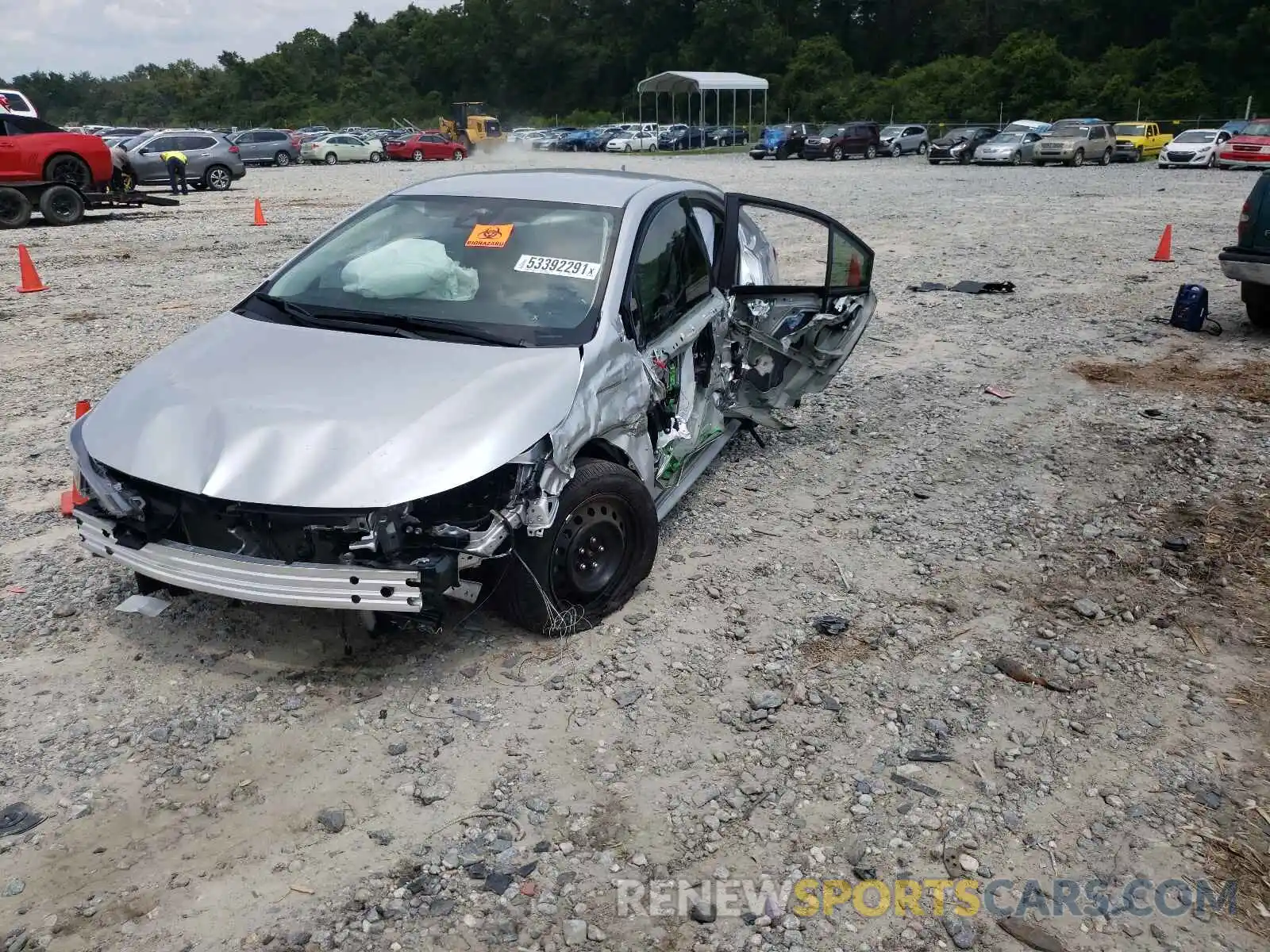 2 Photograph of a damaged car JTDEPMAE5MJ176576 TOYOTA COROLLA 2021