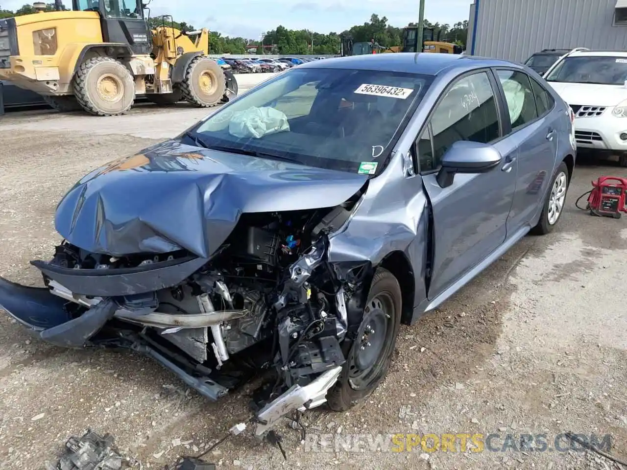 2 Photograph of a damaged car JTDEPMAE5MJ178022 TOYOTA COROLLA 2021