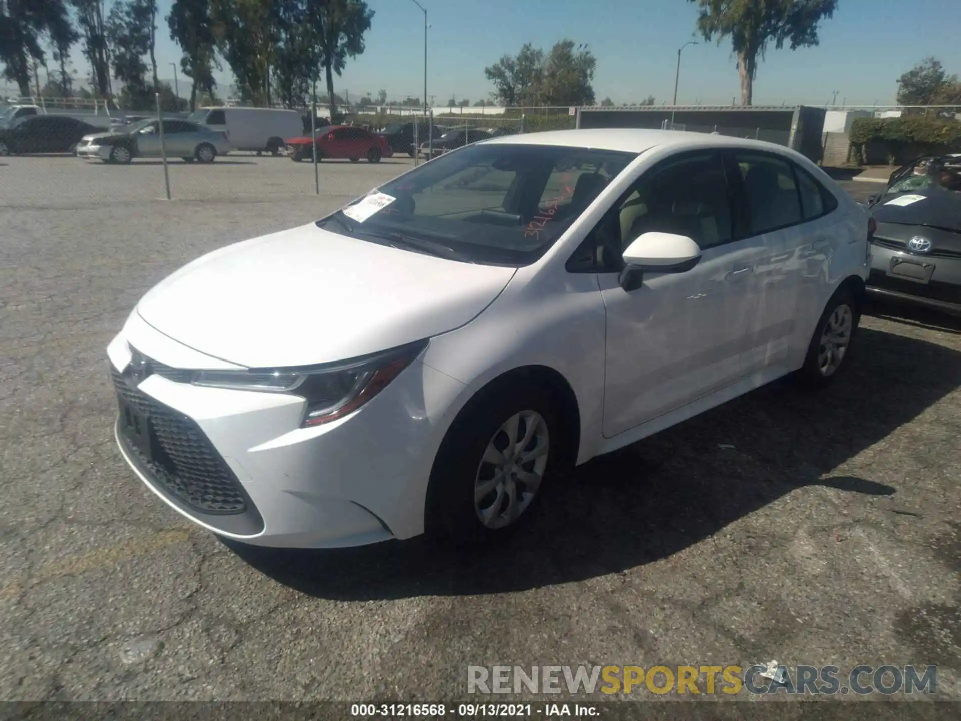 2 Photograph of a damaged car JTDEPMAE5MJ183804 TOYOTA COROLLA 2021