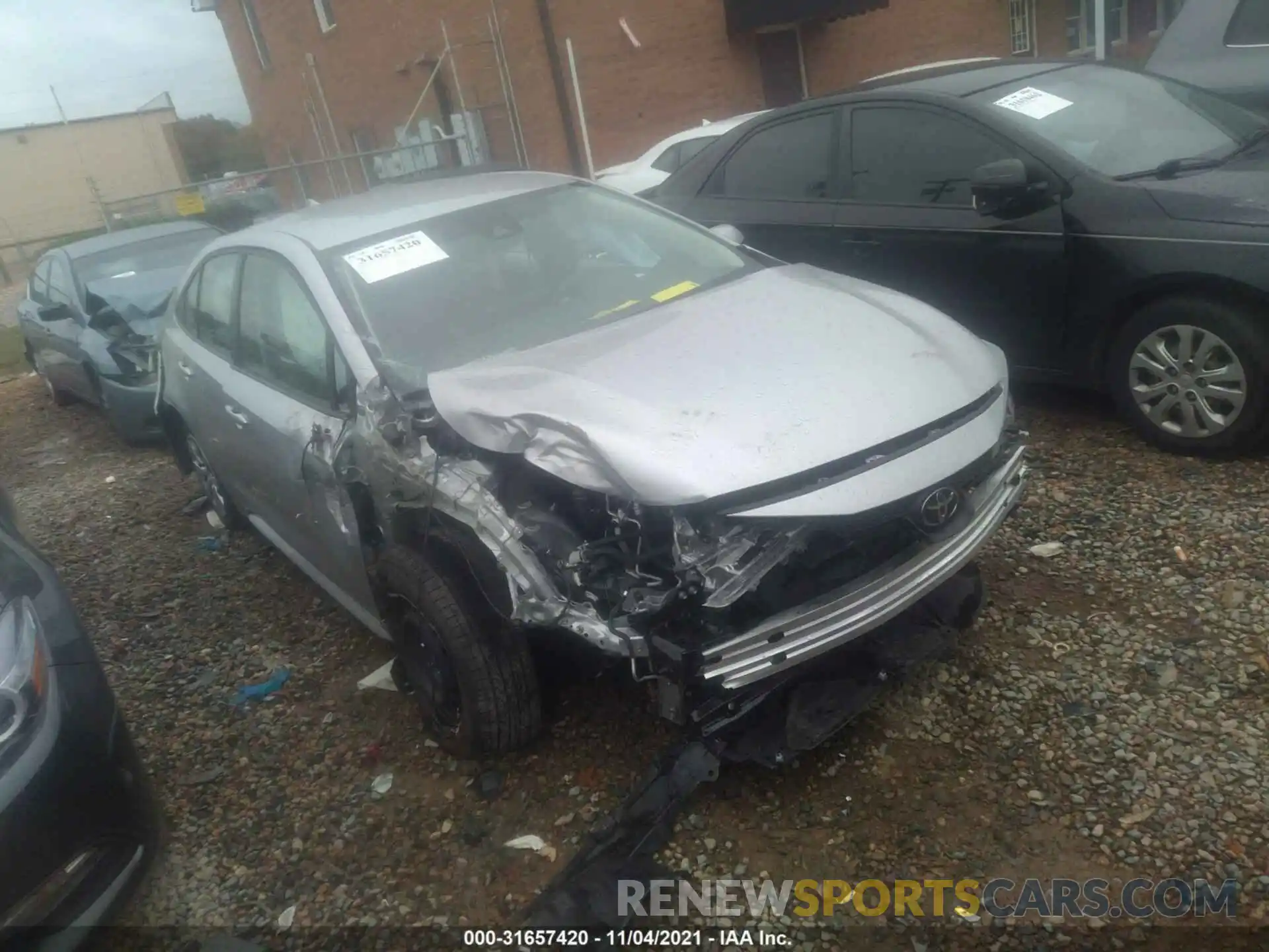 1 Photograph of a damaged car JTDEPMAE5MJ187951 TOYOTA COROLLA 2021