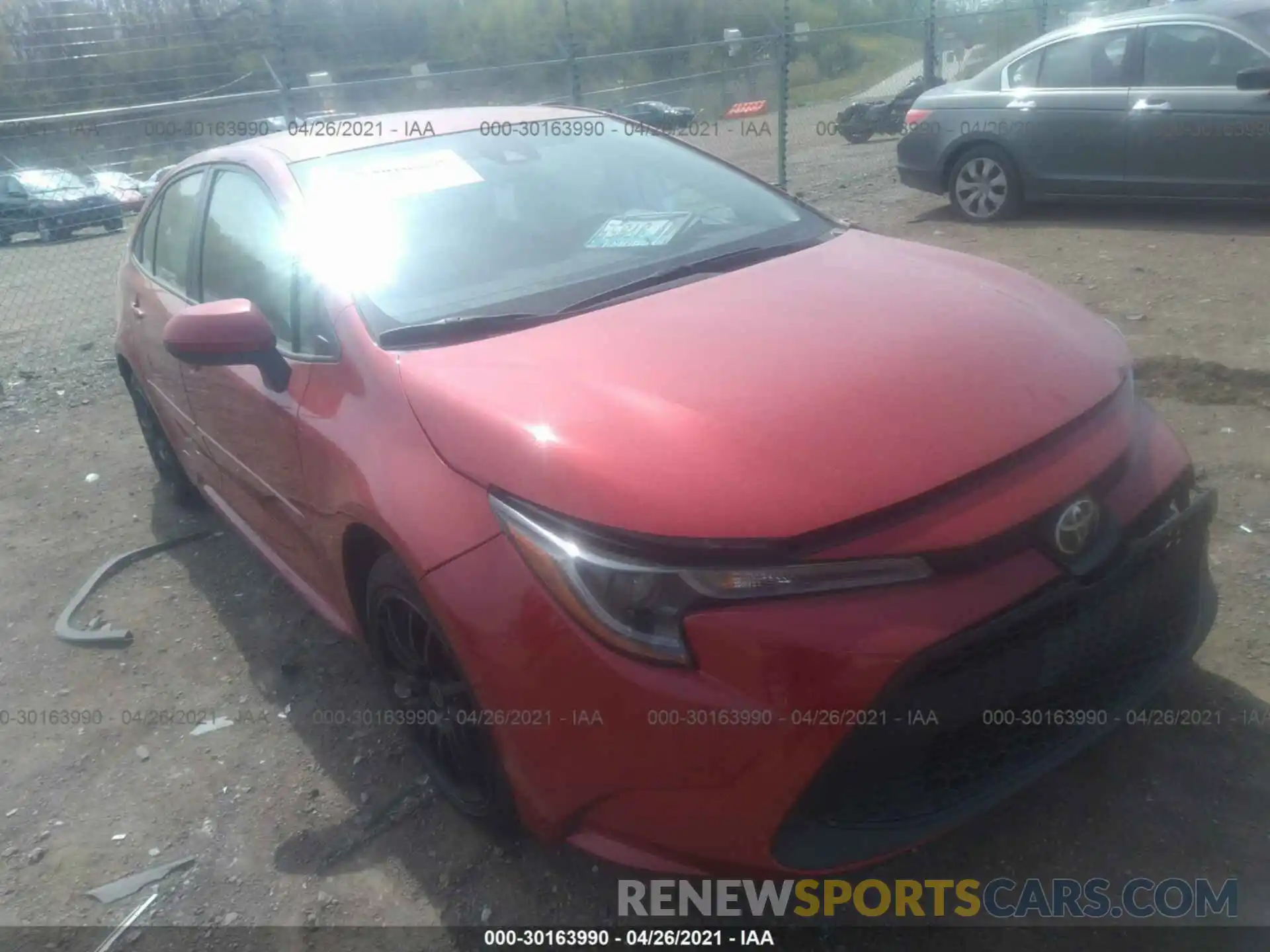 1 Photograph of a damaged car JTDEPMAE6MJ117729 TOYOTA COROLLA 2021