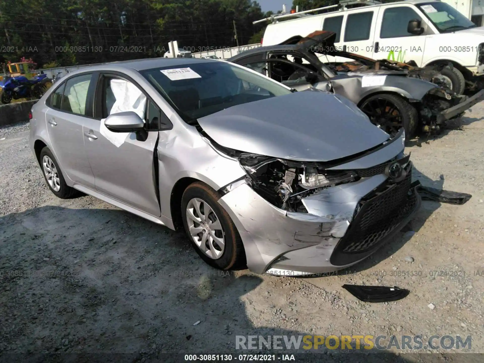 1 Photograph of a damaged car JTDEPMAE6MJ118914 TOYOTA COROLLA 2021