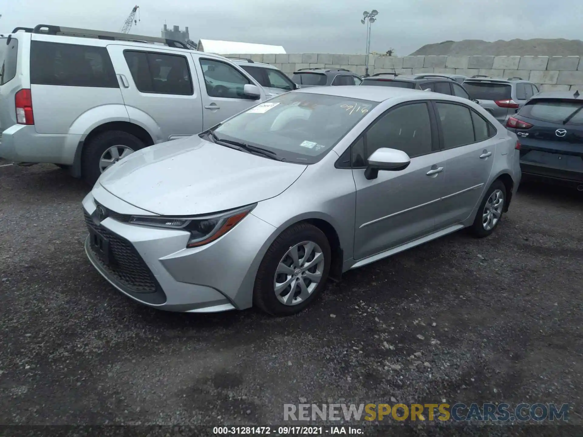 2 Photograph of a damaged car JTDEPMAE6MJ120548 TOYOTA COROLLA 2021