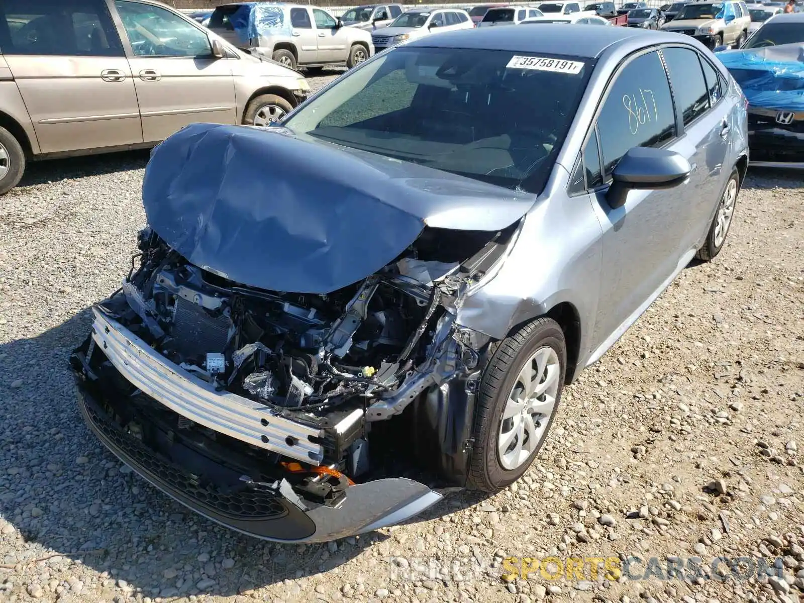 2 Photograph of a damaged car JTDEPMAE6MJ121098 TOYOTA COROLLA 2021