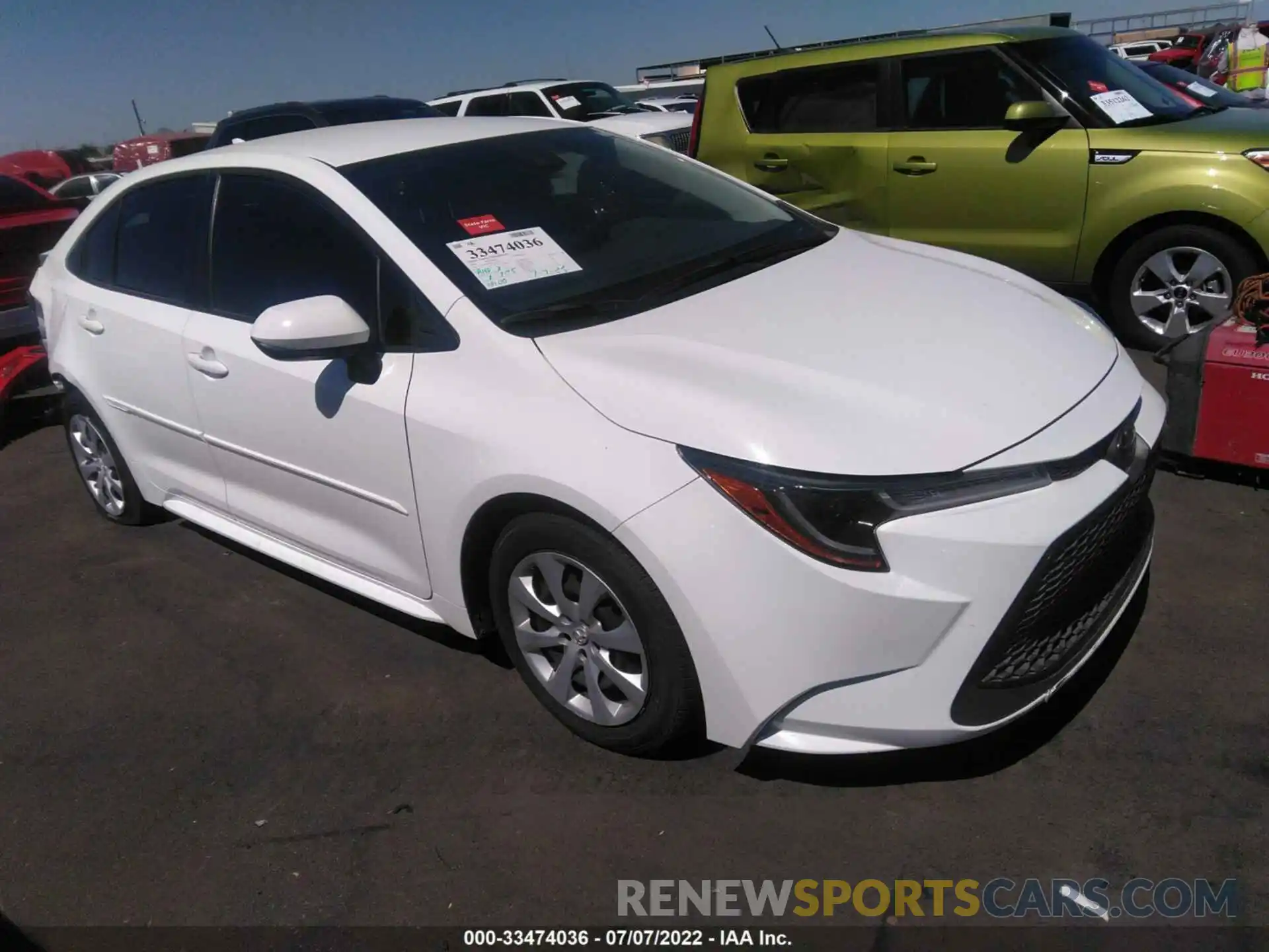 1 Photograph of a damaged car JTDEPMAE6MJ124602 TOYOTA COROLLA 2021