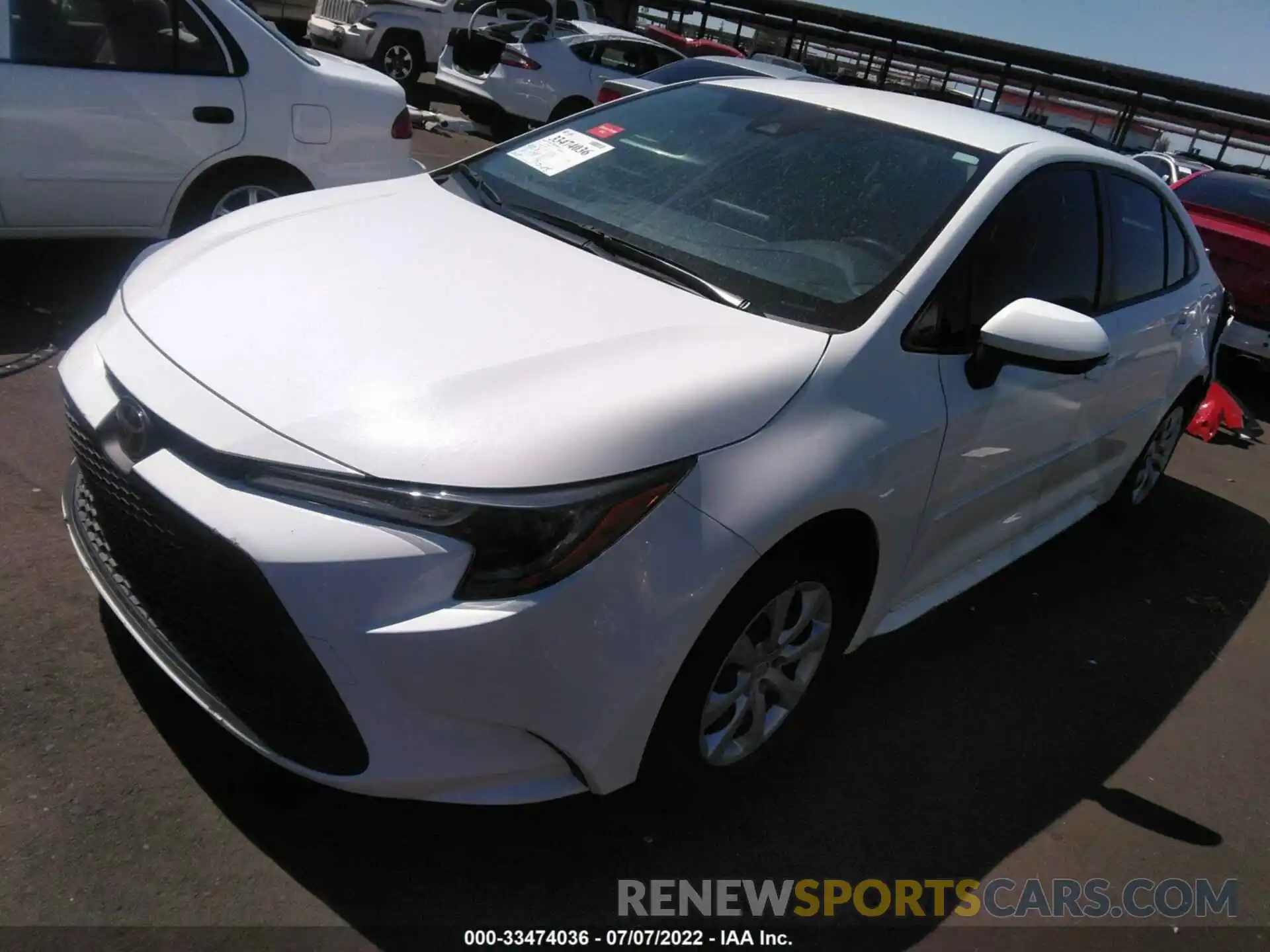 2 Photograph of a damaged car JTDEPMAE6MJ124602 TOYOTA COROLLA 2021