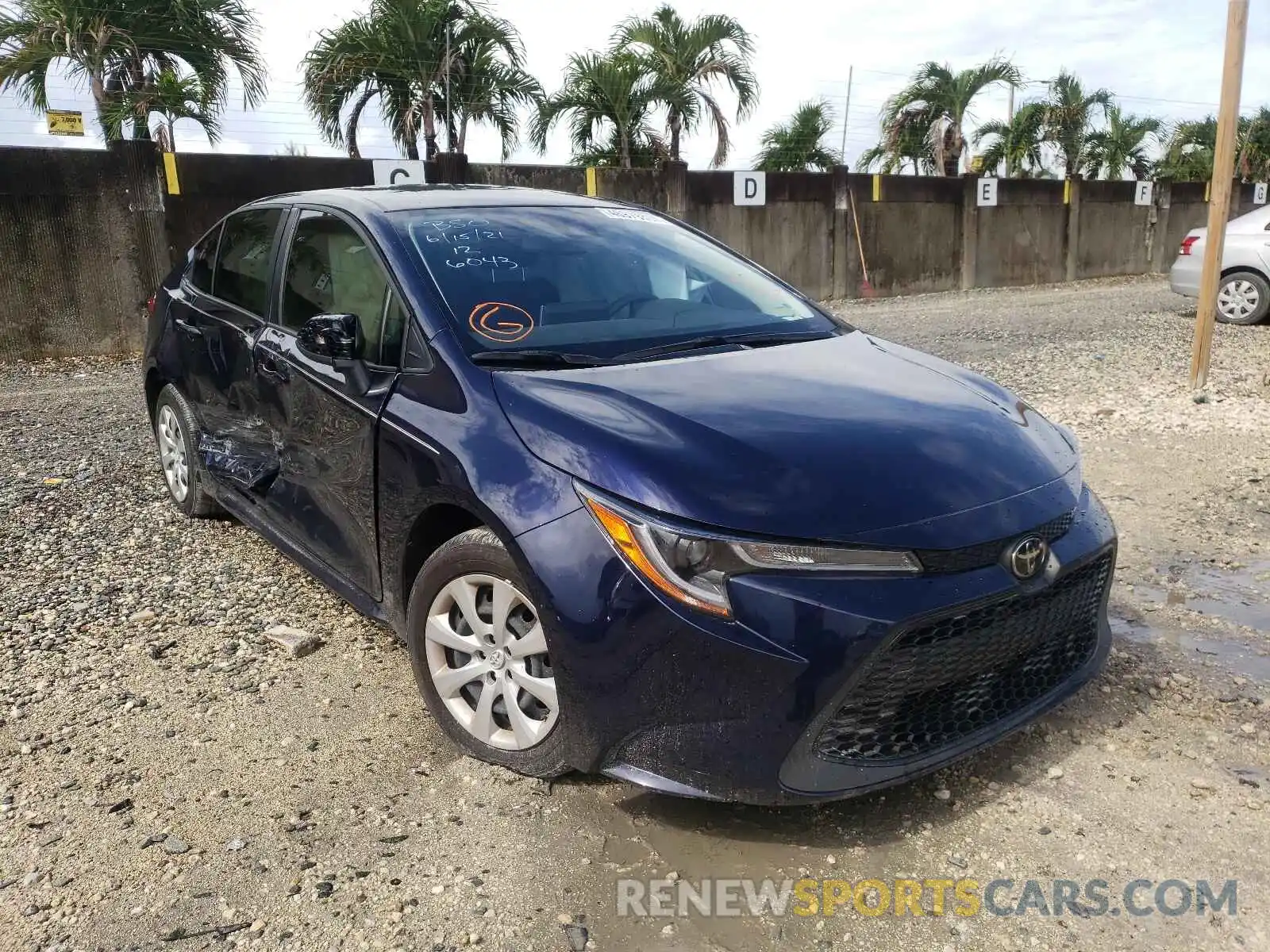 1 Photograph of a damaged car JTDEPMAE6MJ126043 TOYOTA COROLLA 2021