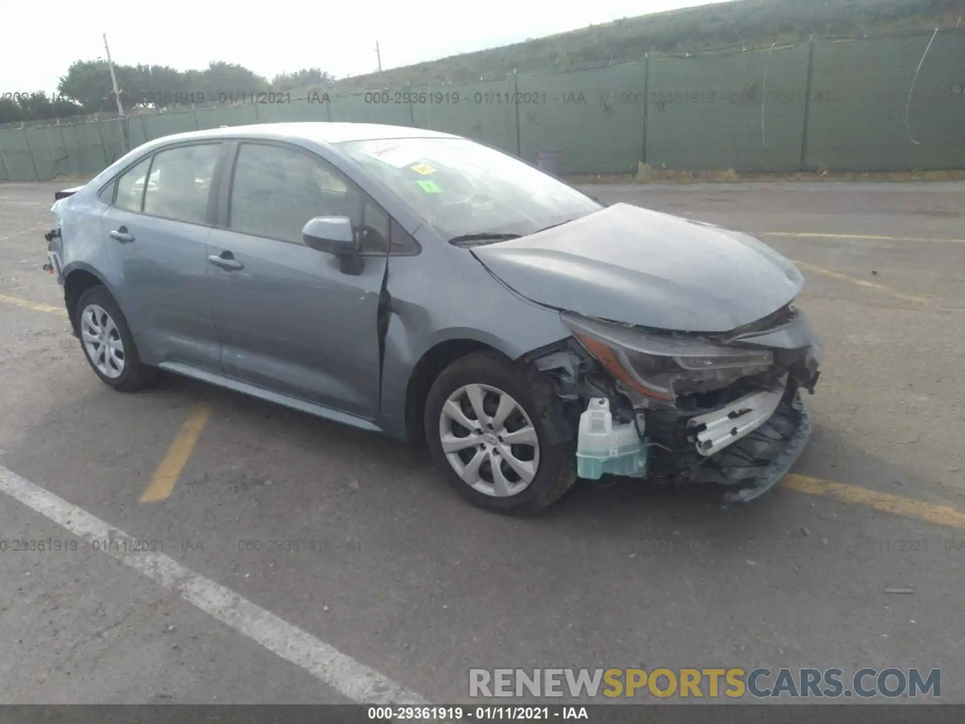 1 Photograph of a damaged car JTDEPMAE6MJ127161 TOYOTA COROLLA 2021