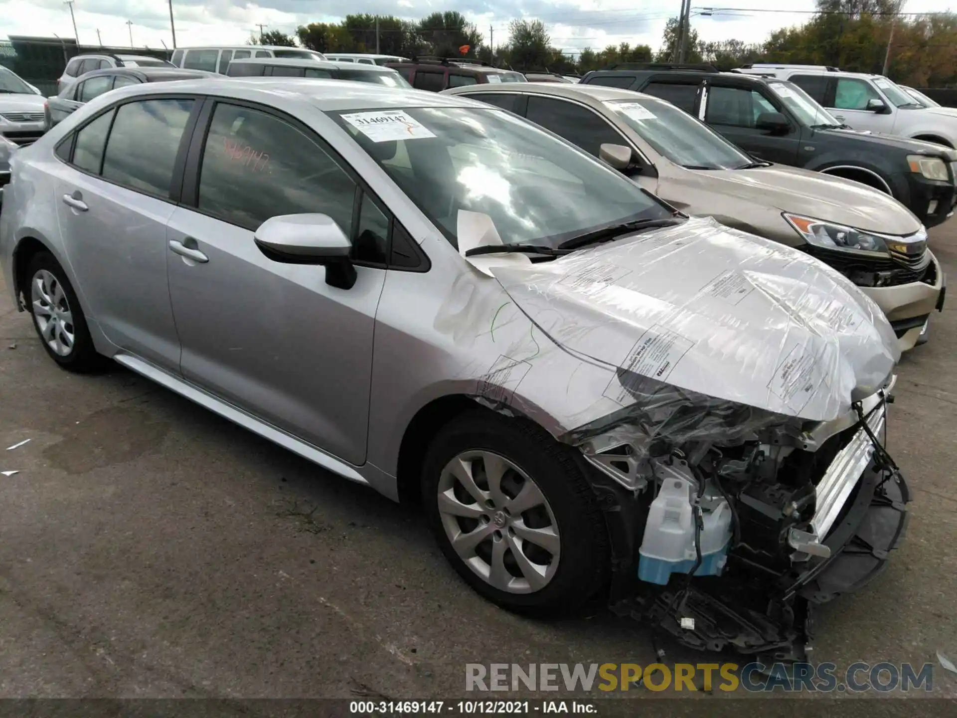 1 Photograph of a damaged car JTDEPMAE6MJ128343 TOYOTA COROLLA 2021