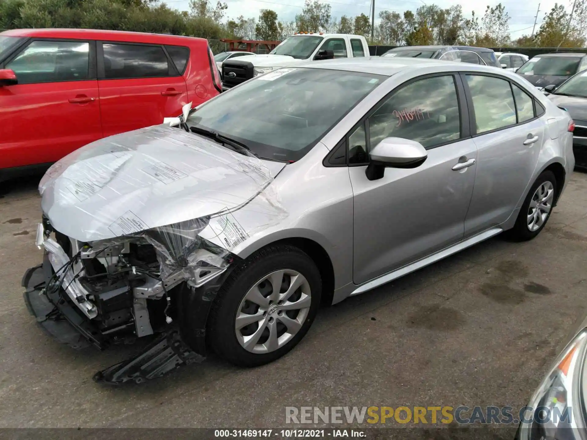 2 Photograph of a damaged car JTDEPMAE6MJ128343 TOYOTA COROLLA 2021