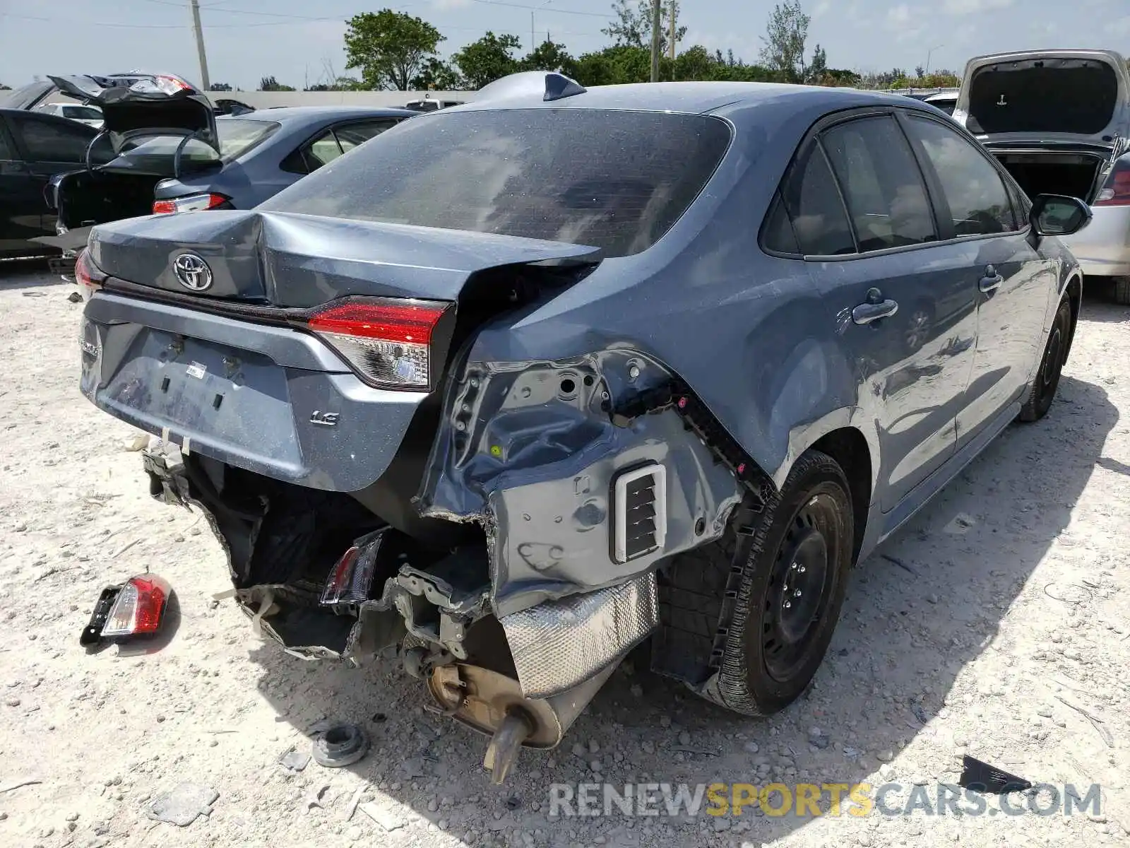 4 Photograph of a damaged car JTDEPMAE6MJ129234 TOYOTA COROLLA 2021