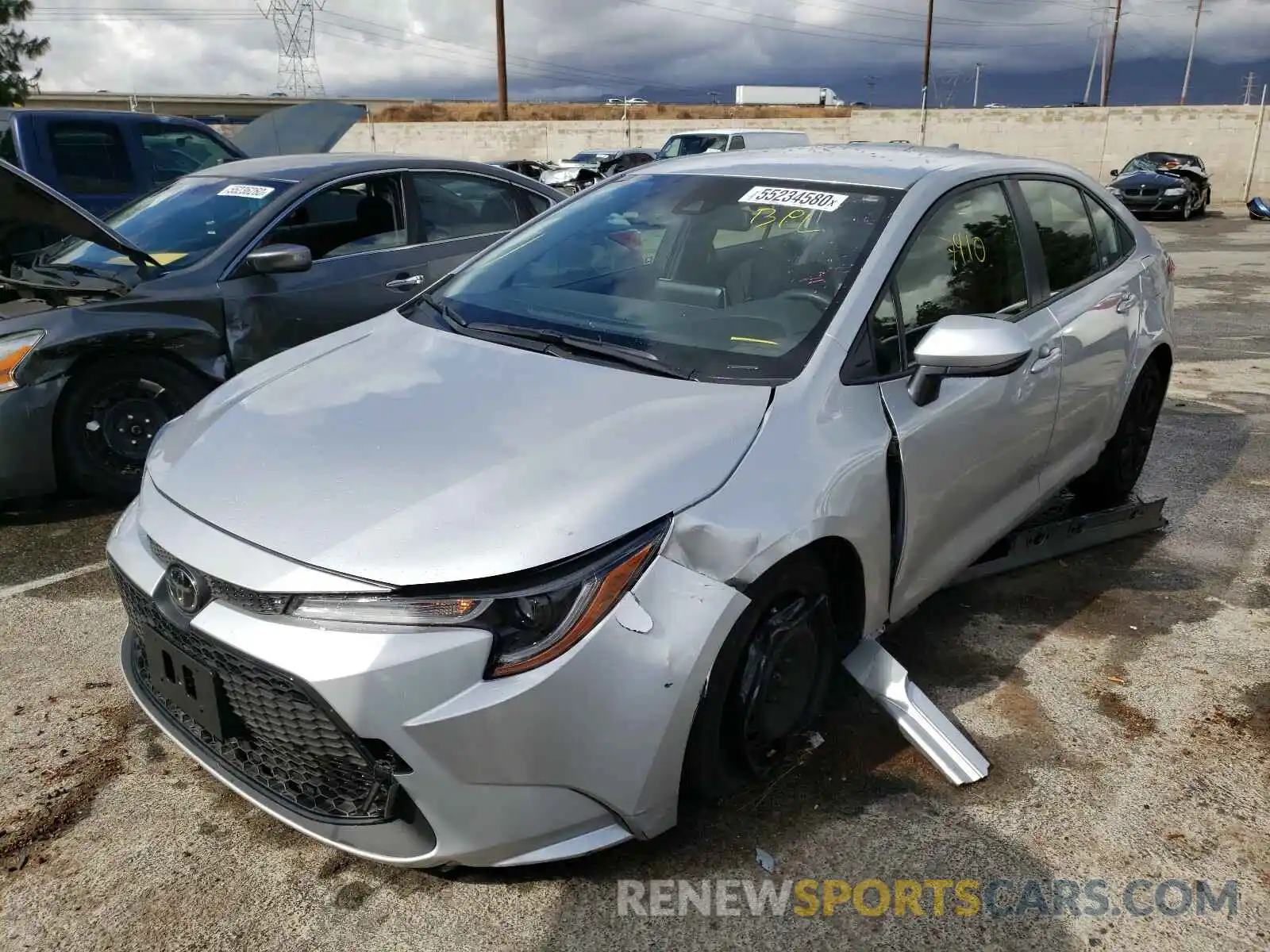 2 Photograph of a damaged car JTDEPMAE6MJ130142 TOYOTA COROLLA 2021