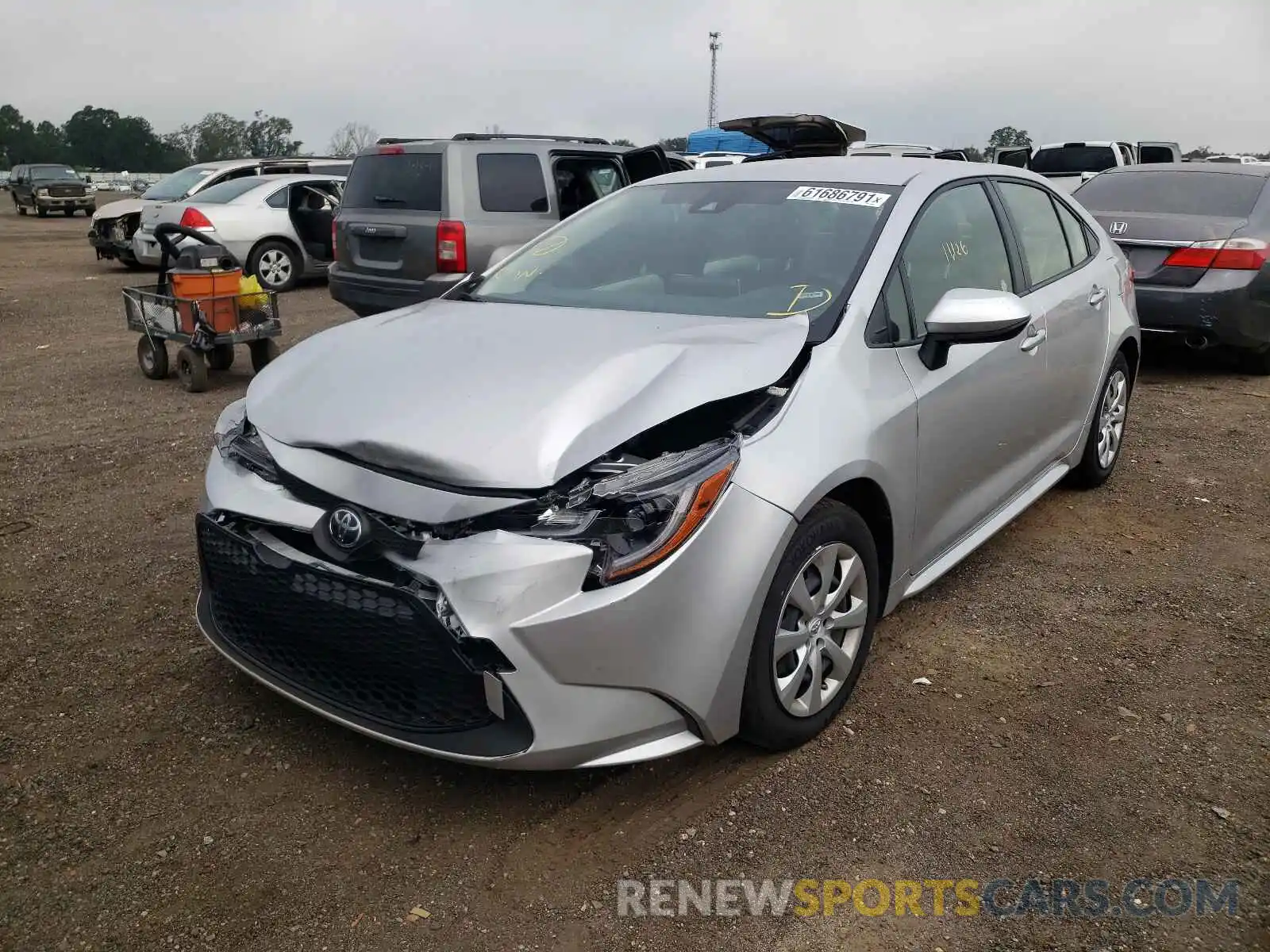 2 Photograph of a damaged car JTDEPMAE6MJ131615 TOYOTA COROLLA 2021