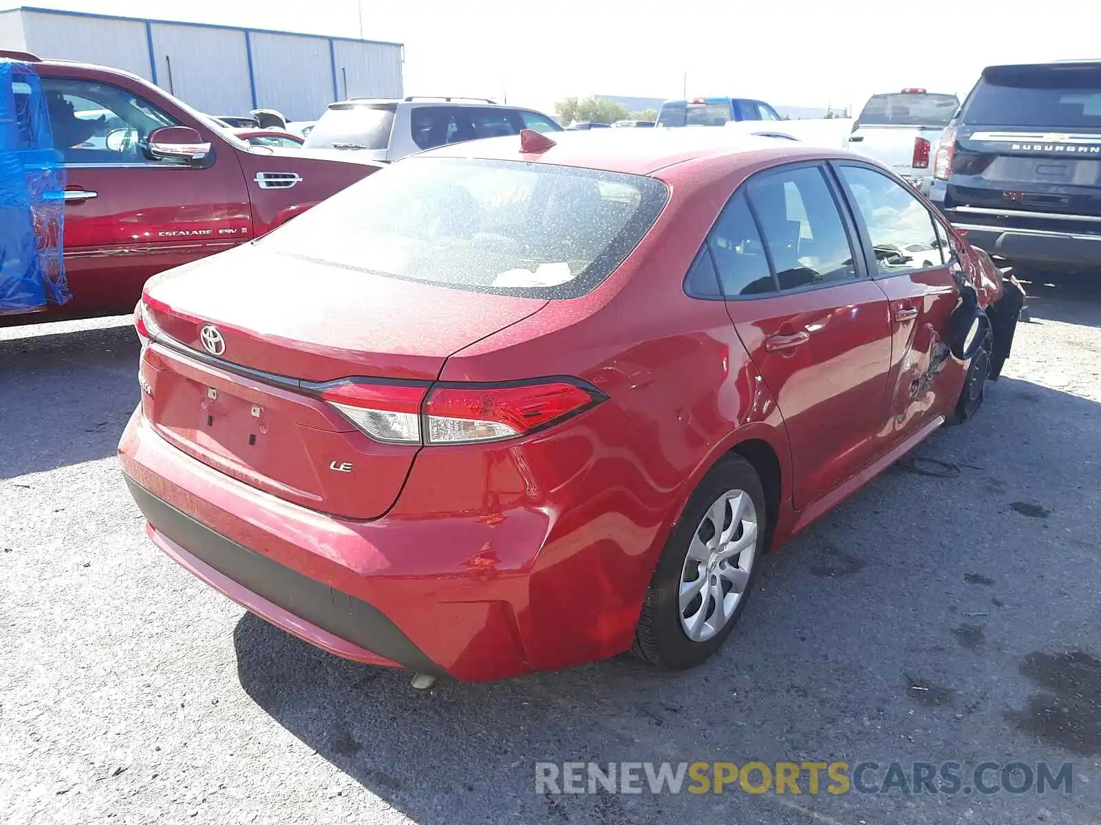 4 Photograph of a damaged car JTDEPMAE6MJ132697 TOYOTA COROLLA 2021