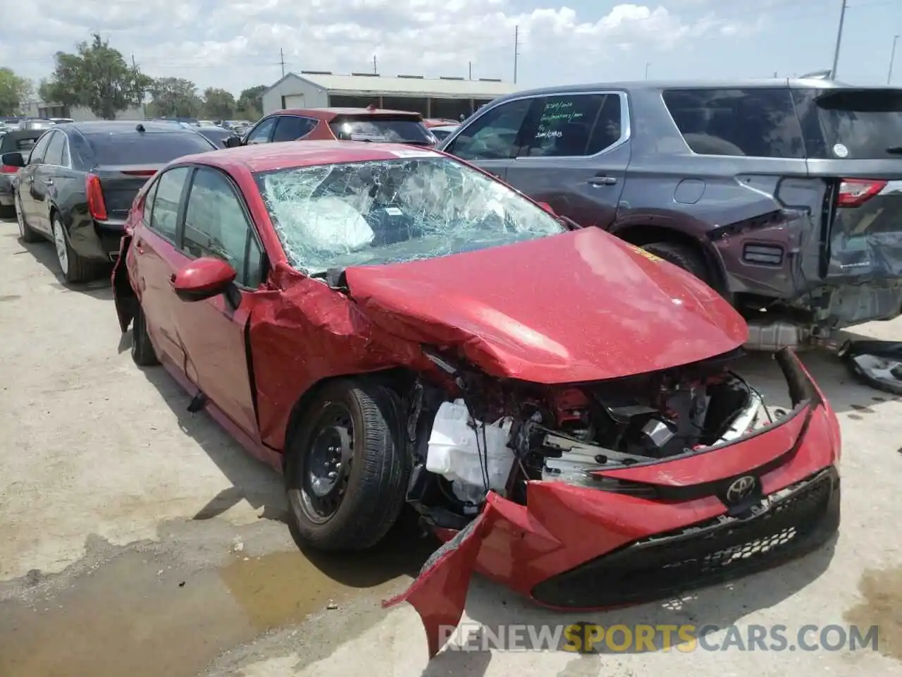 1 Photograph of a damaged car JTDEPMAE6MJ134370 TOYOTA COROLLA 2021