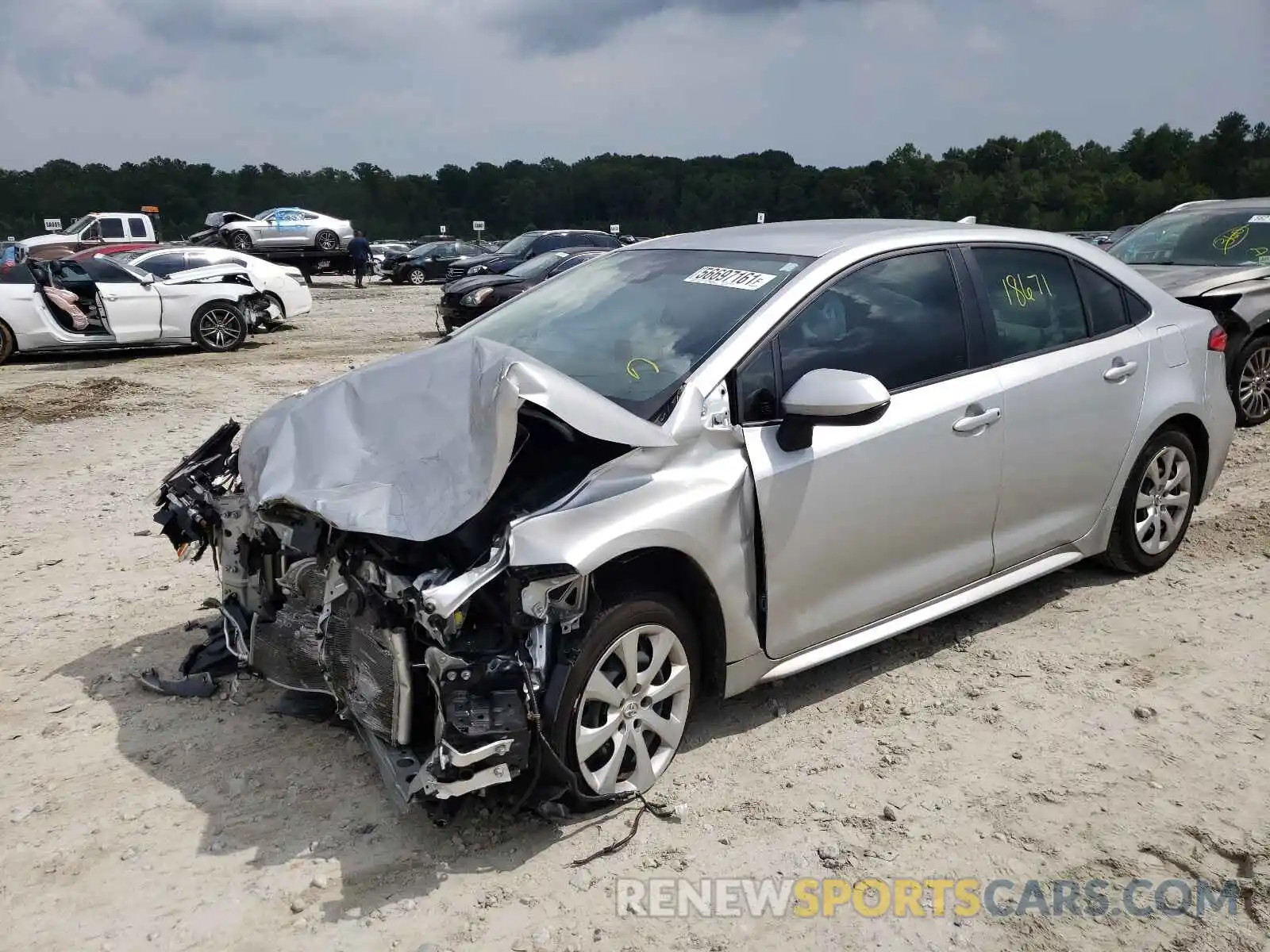 2 Photograph of a damaged car JTDEPMAE6MJ136202 TOYOTA COROLLA 2021