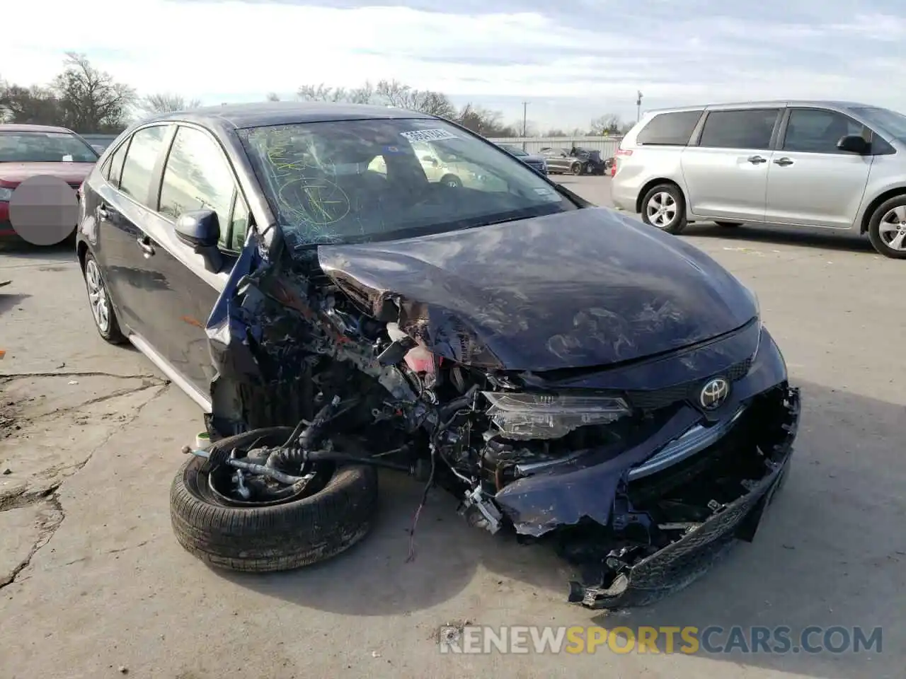 1 Photograph of a damaged car JTDEPMAE6MJ136698 TOYOTA COROLLA 2021