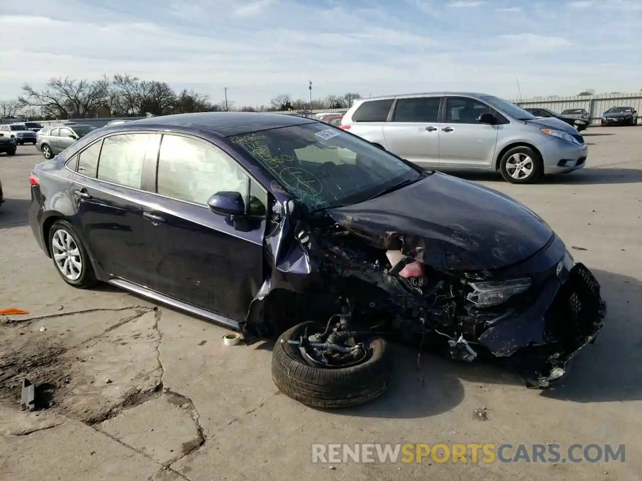 9 Photograph of a damaged car JTDEPMAE6MJ136698 TOYOTA COROLLA 2021