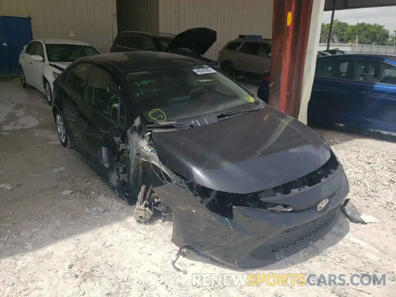 1 Photograph of a damaged car JTDEPMAE6MJ142565 TOYOTA COROLLA 2021