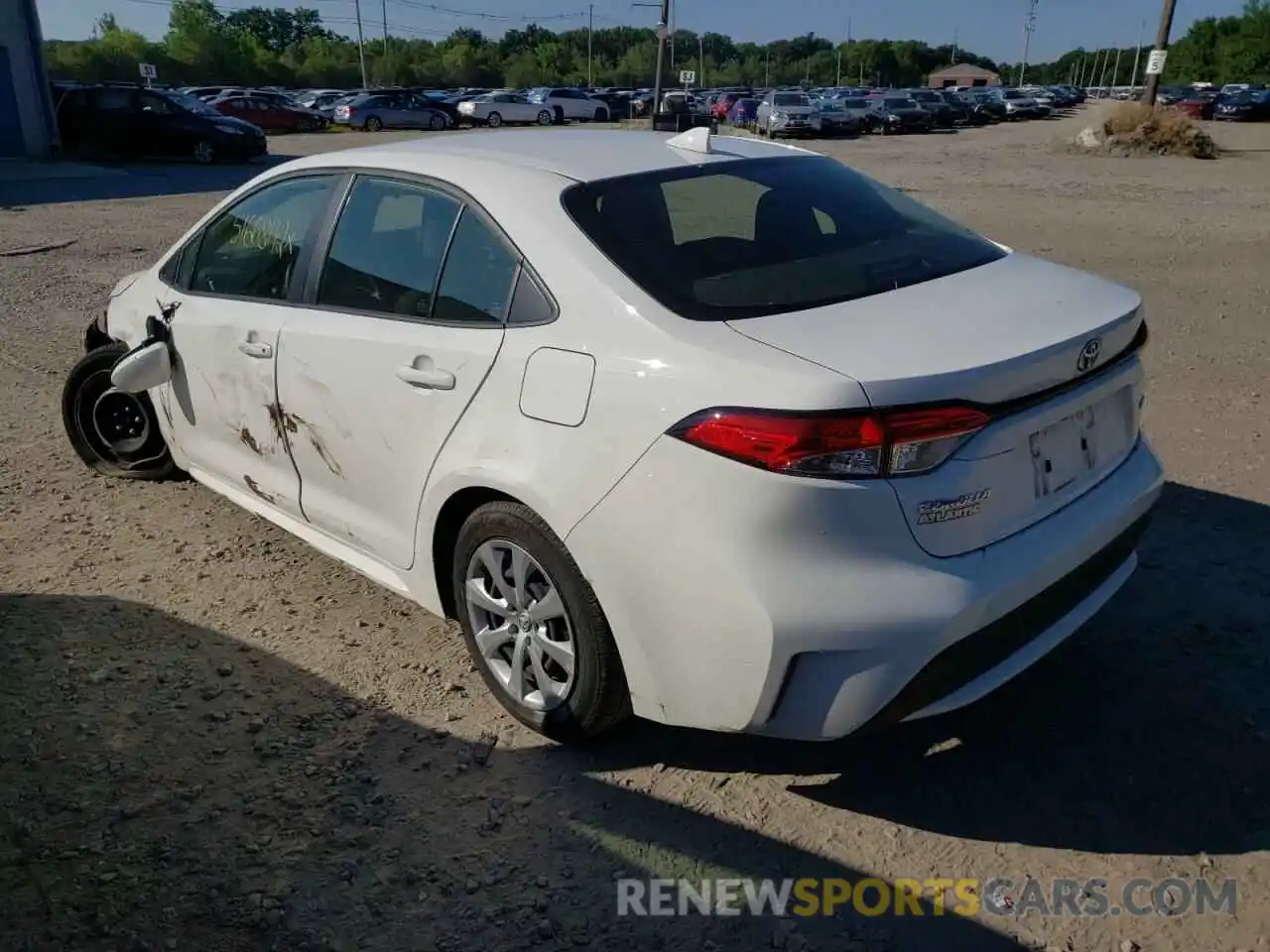 3 Photograph of a damaged car JTDEPMAE6MJ144610 TOYOTA COROLLA 2021