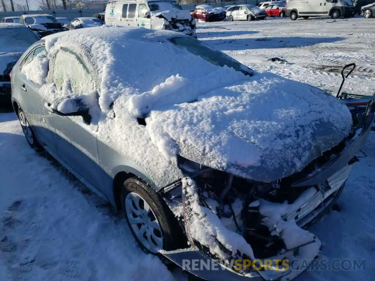 1 Photograph of a damaged car JTDEPMAE6MJ149788 TOYOTA COROLLA 2021