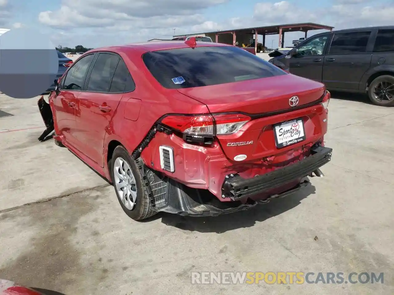 3 Photograph of a damaged car JTDEPMAE6MJ149953 TOYOTA COROLLA 2021