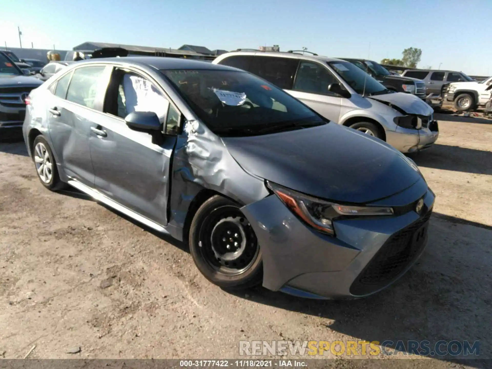 1 Photograph of a damaged car JTDEPMAE6MJ153937 TOYOTA COROLLA 2021