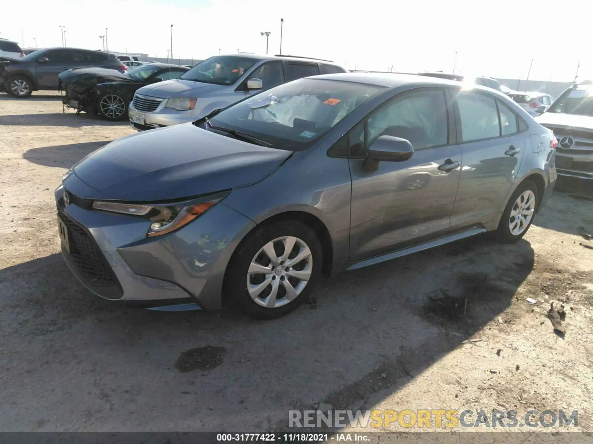 2 Photograph of a damaged car JTDEPMAE6MJ153937 TOYOTA COROLLA 2021