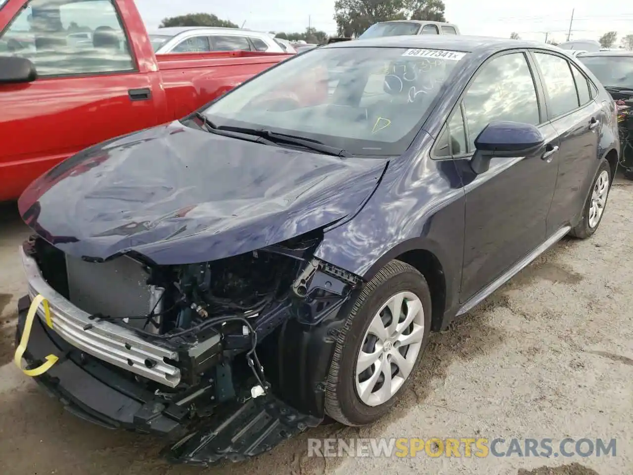 2 Photograph of a damaged car JTDEPMAE6MJ154909 TOYOTA COROLLA 2021