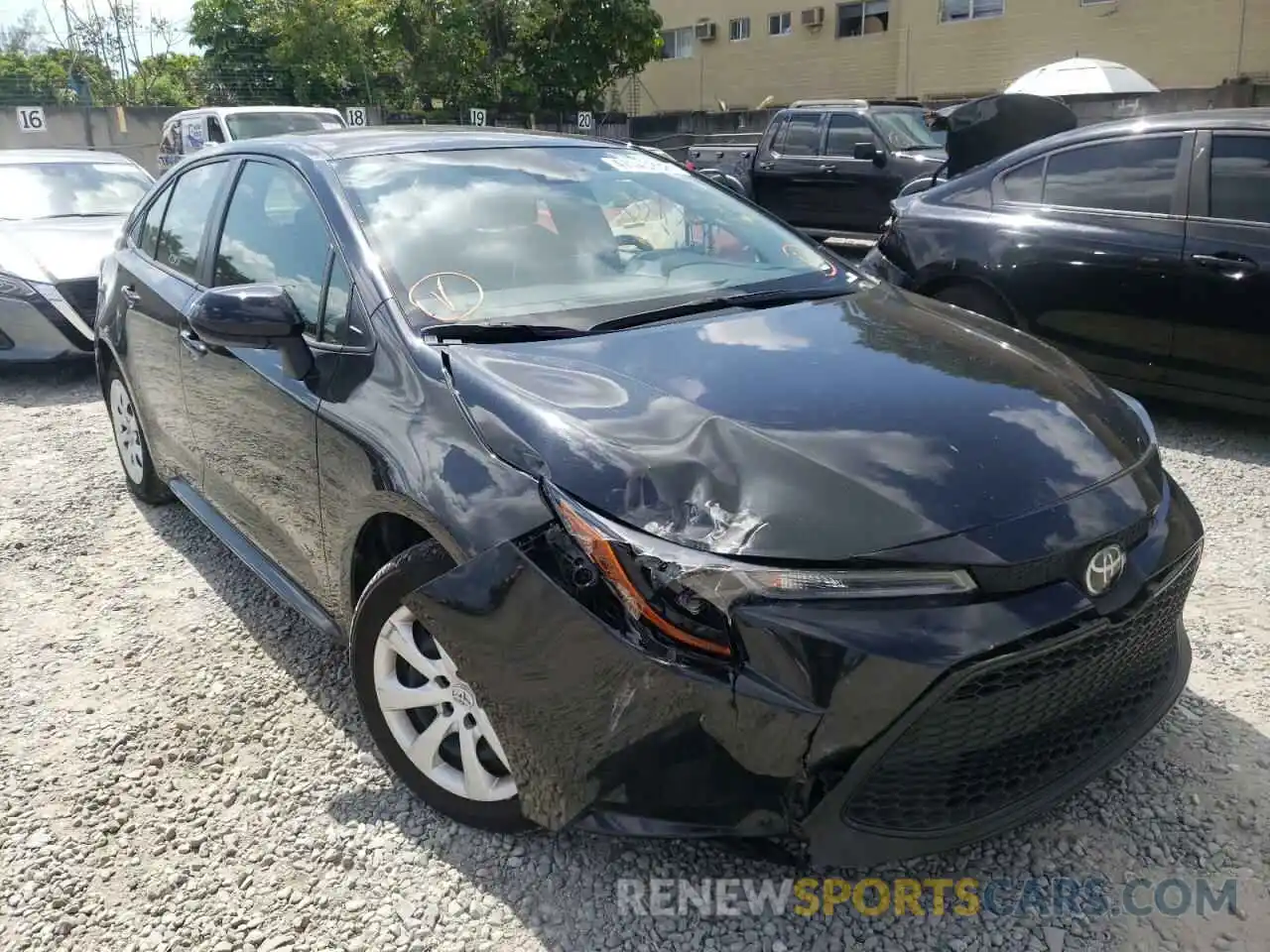 1 Photograph of a damaged car JTDEPMAE6MJ155249 TOYOTA COROLLA 2021