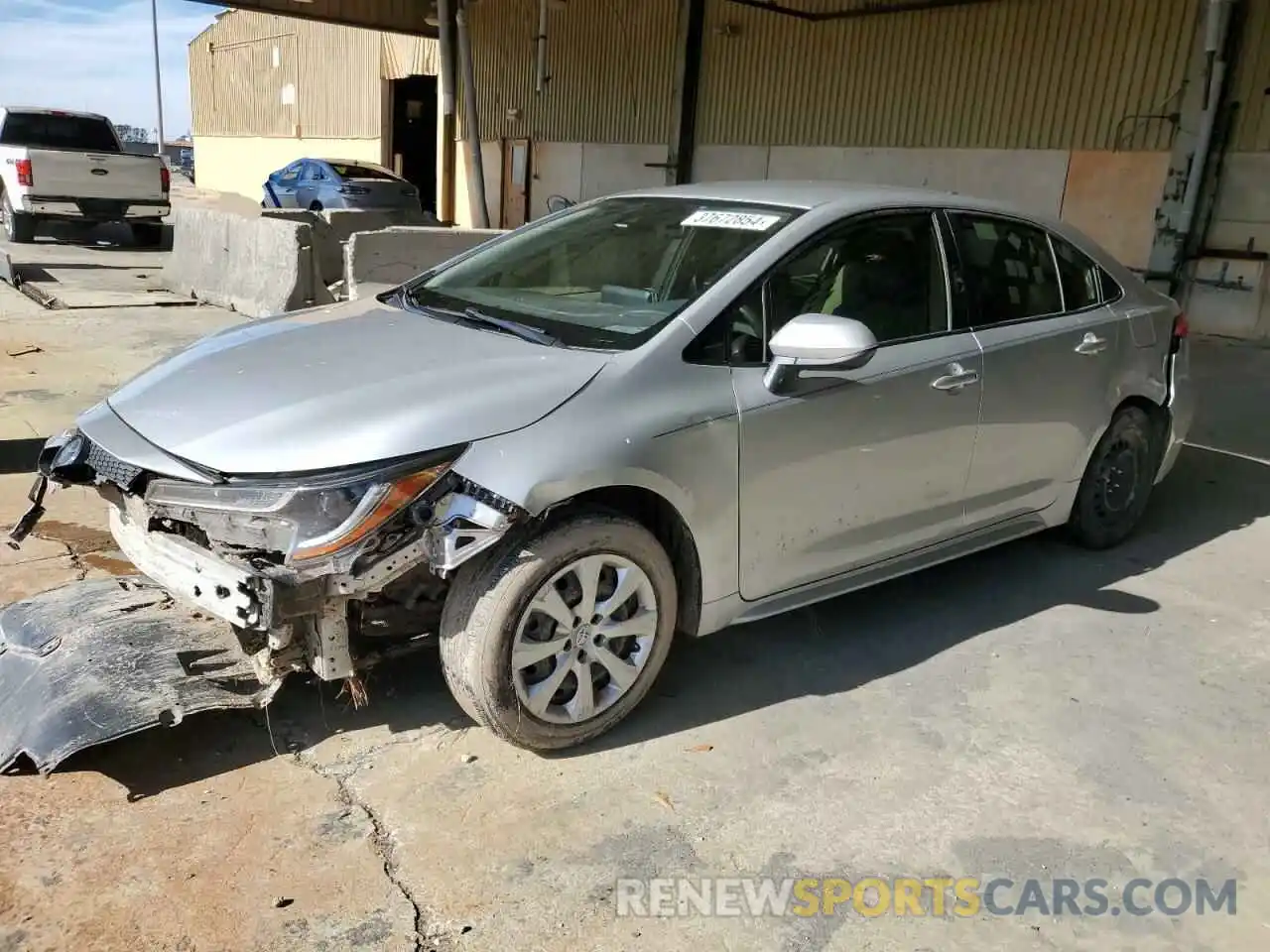 1 Photograph of a damaged car JTDEPMAE6MJ156482 TOYOTA COROLLA 2021