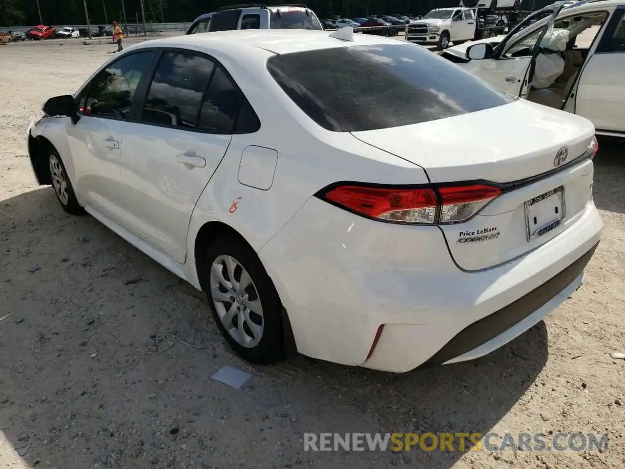 3 Photograph of a damaged car JTDEPMAE6MJ158149 TOYOTA COROLLA 2021