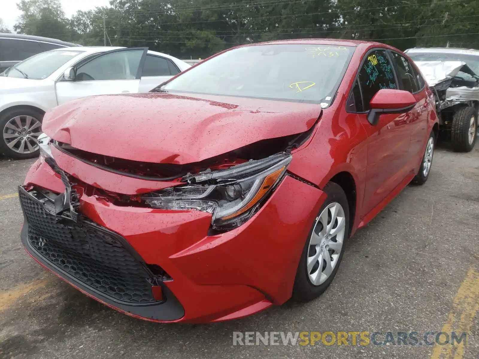 2 Photograph of a damaged car JTDEPMAE6MJ159009 TOYOTA COROLLA 2021